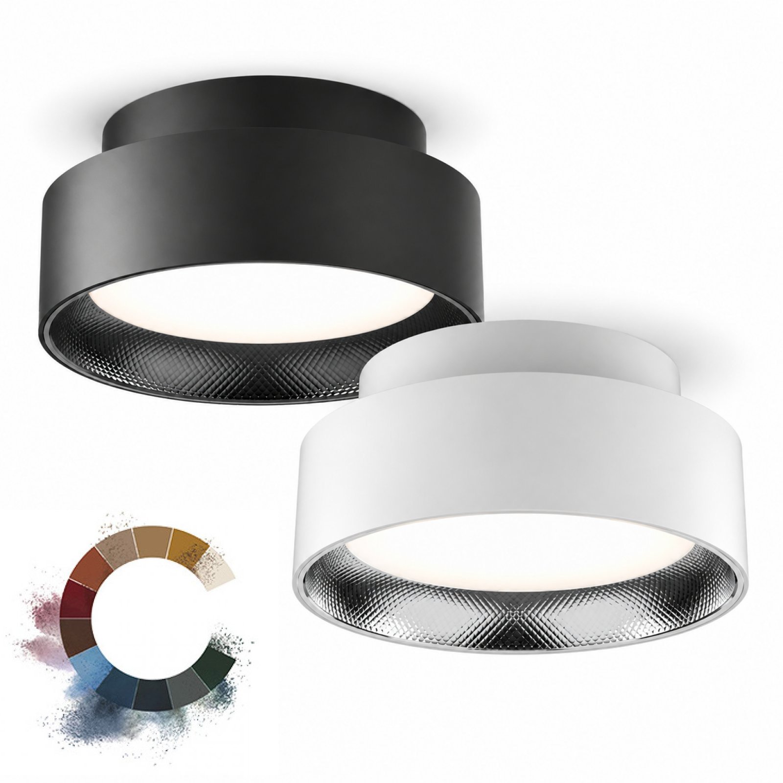 LED Deckenaufbauleuchte OTIN SOL SD rund, direktes Licht, CRI90