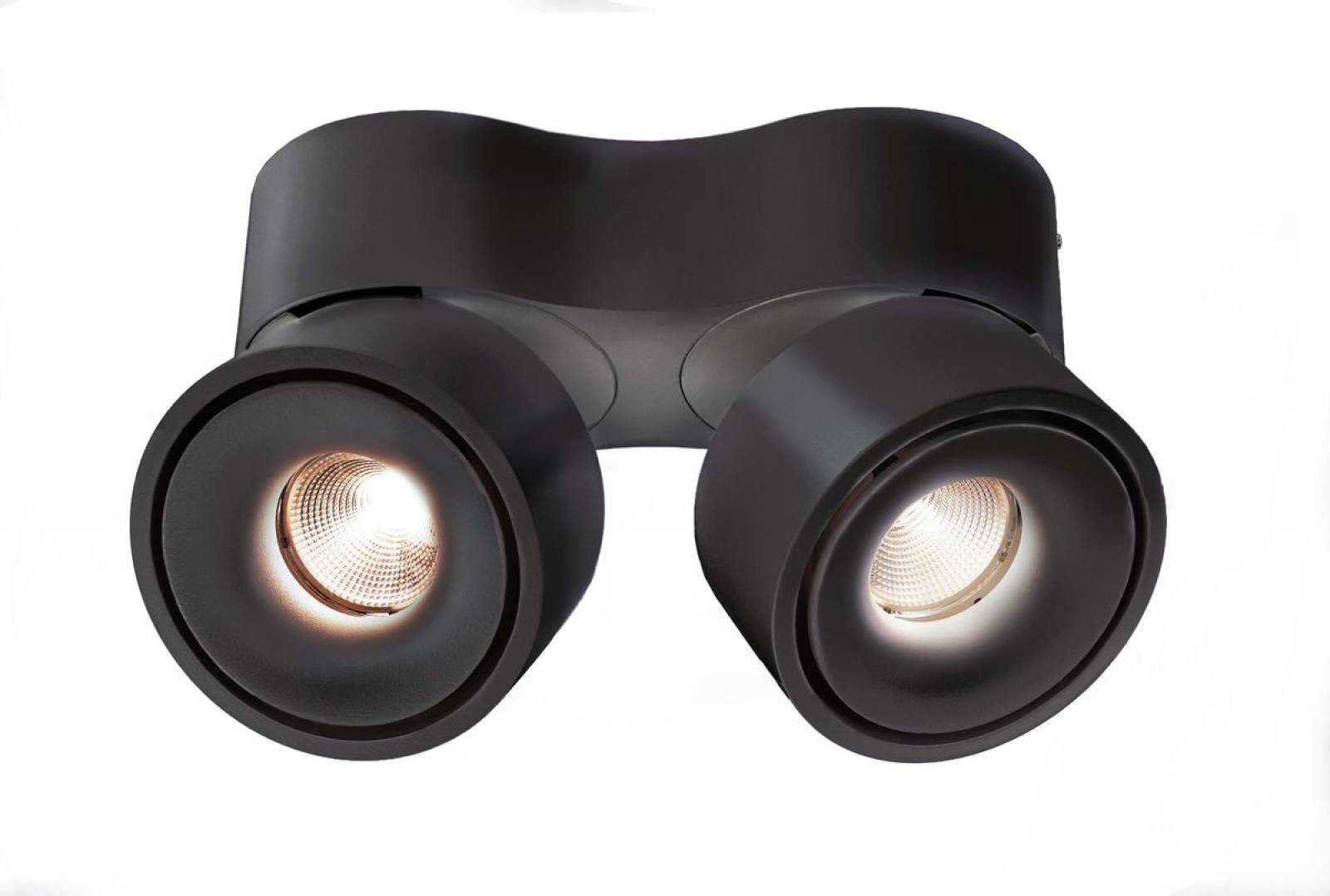 LED Deckenaufbauleuchte Uni II Double Tilt 20W 1350lm 3000K CRI/Ra:90 schwarz dimmbar