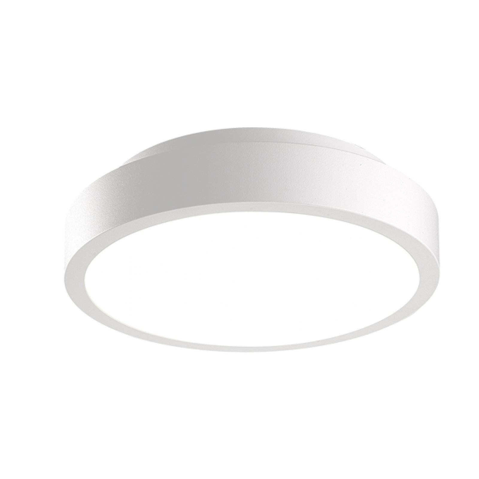 LED Deckenleuchte Au�en IP54 ATLANTIS rund �25cm wei�, 3000K warmwei�