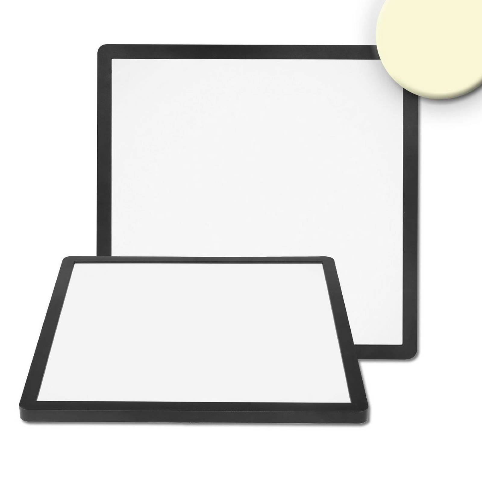 LED Deckenleuchte Slim300 eckig, IP44, 18W, schwarz, Up&Down