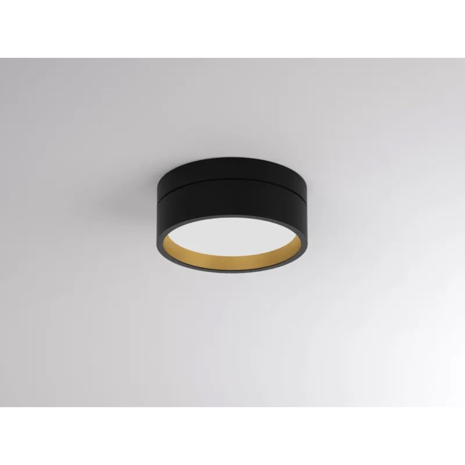 LED Deckenleuchte schwarz-gold TURN ON 2 SD 12W opal, CRI90
