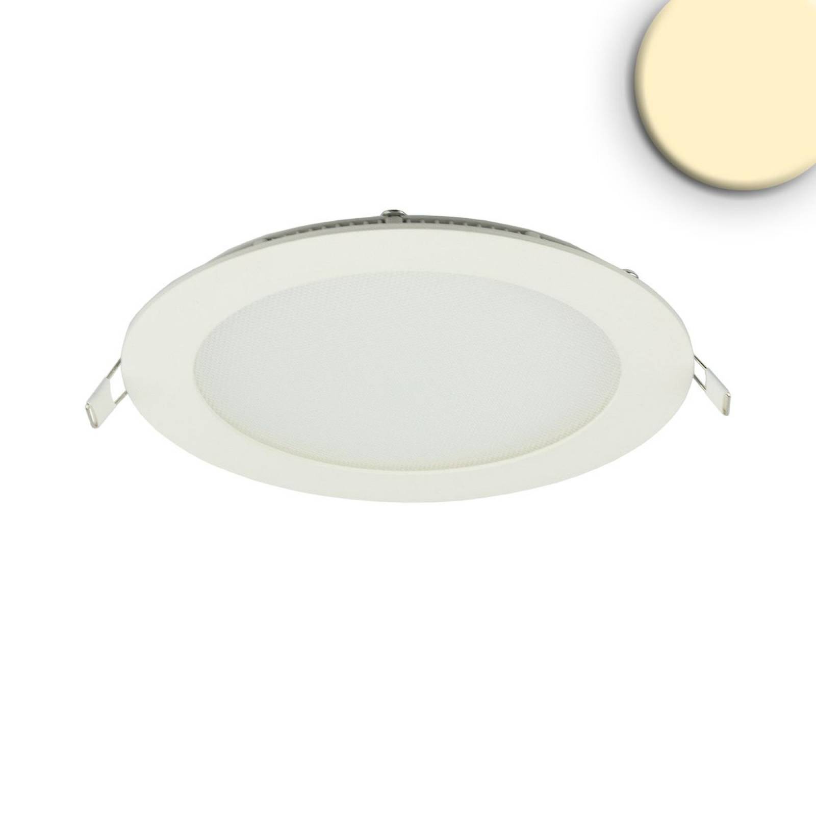LED Downlight, 12W, rund, ultraflach, blendungsreduziert, wei�, warmwei�, dimmbar CRI90
