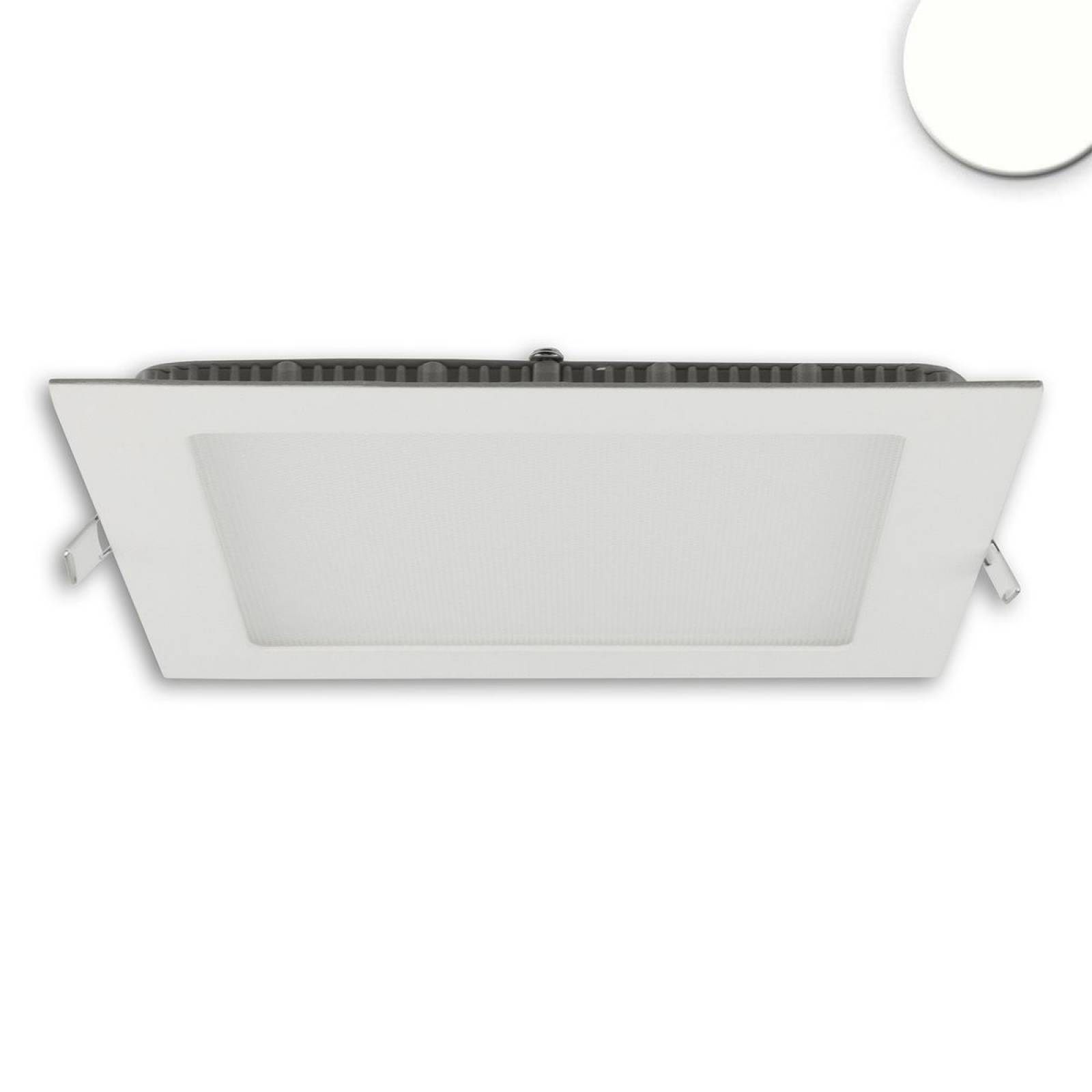 LED Downlight, 15W, eckig, ultraflach, blendungsreduziert, wei�, neutralwei�, dimmbar CRI90