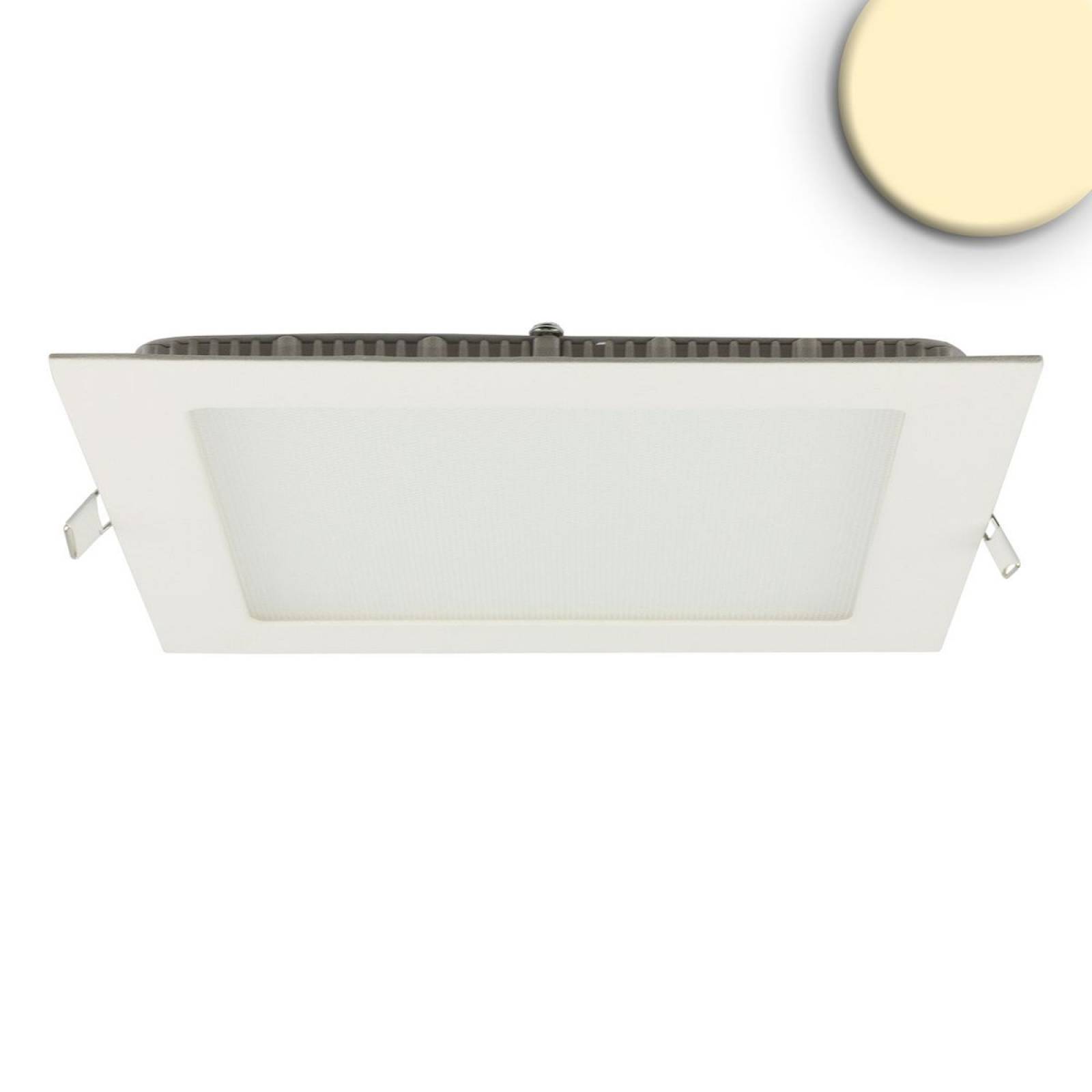 LED Downlight, 15W, eckig, ultraflach, blendungsreduziert, wei�, warmwei�, dimmbar CRI90