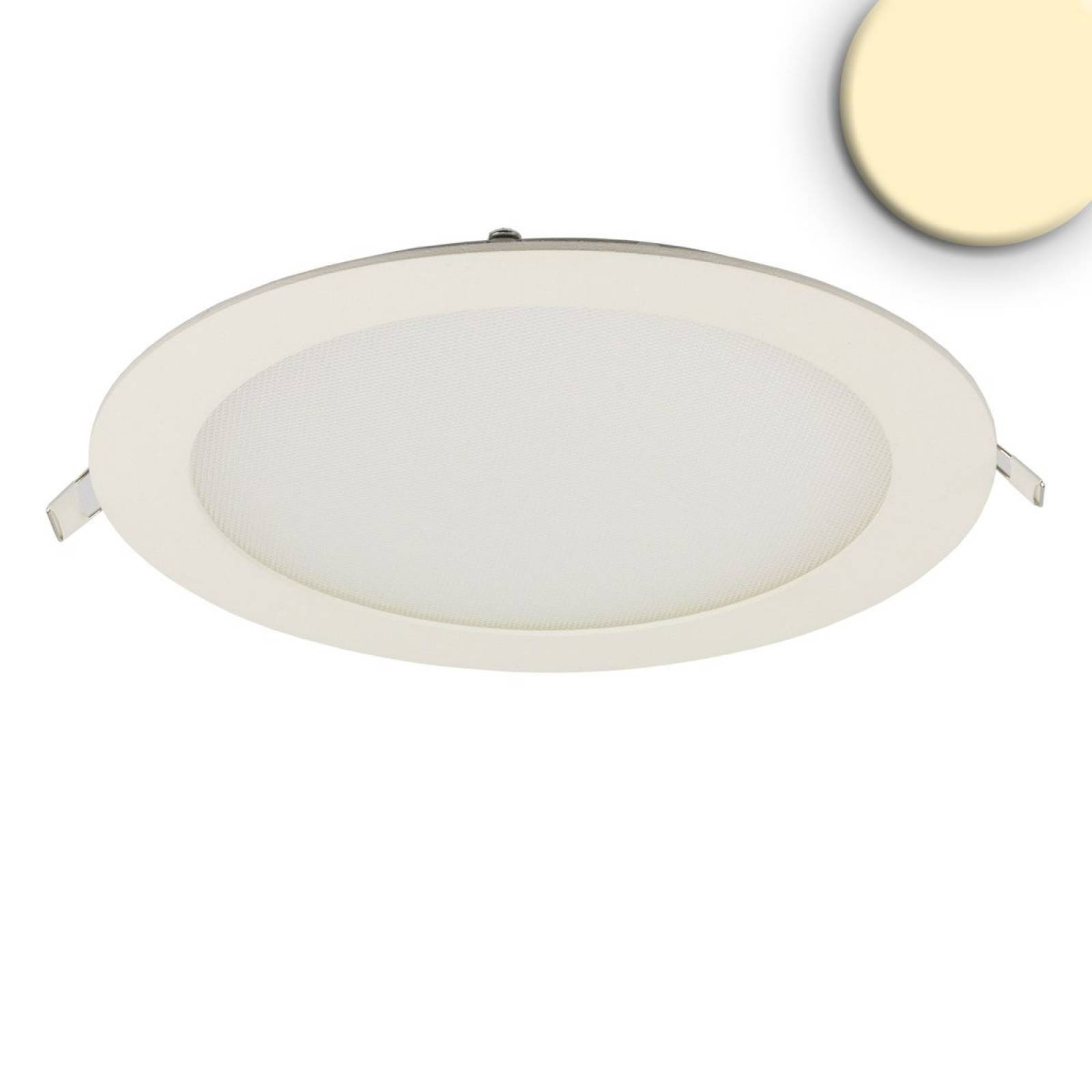 LED Downlight, 18W, rund, ultraflach, blendungsreduziert, wei�, warmwei�, dimmbar CRI90