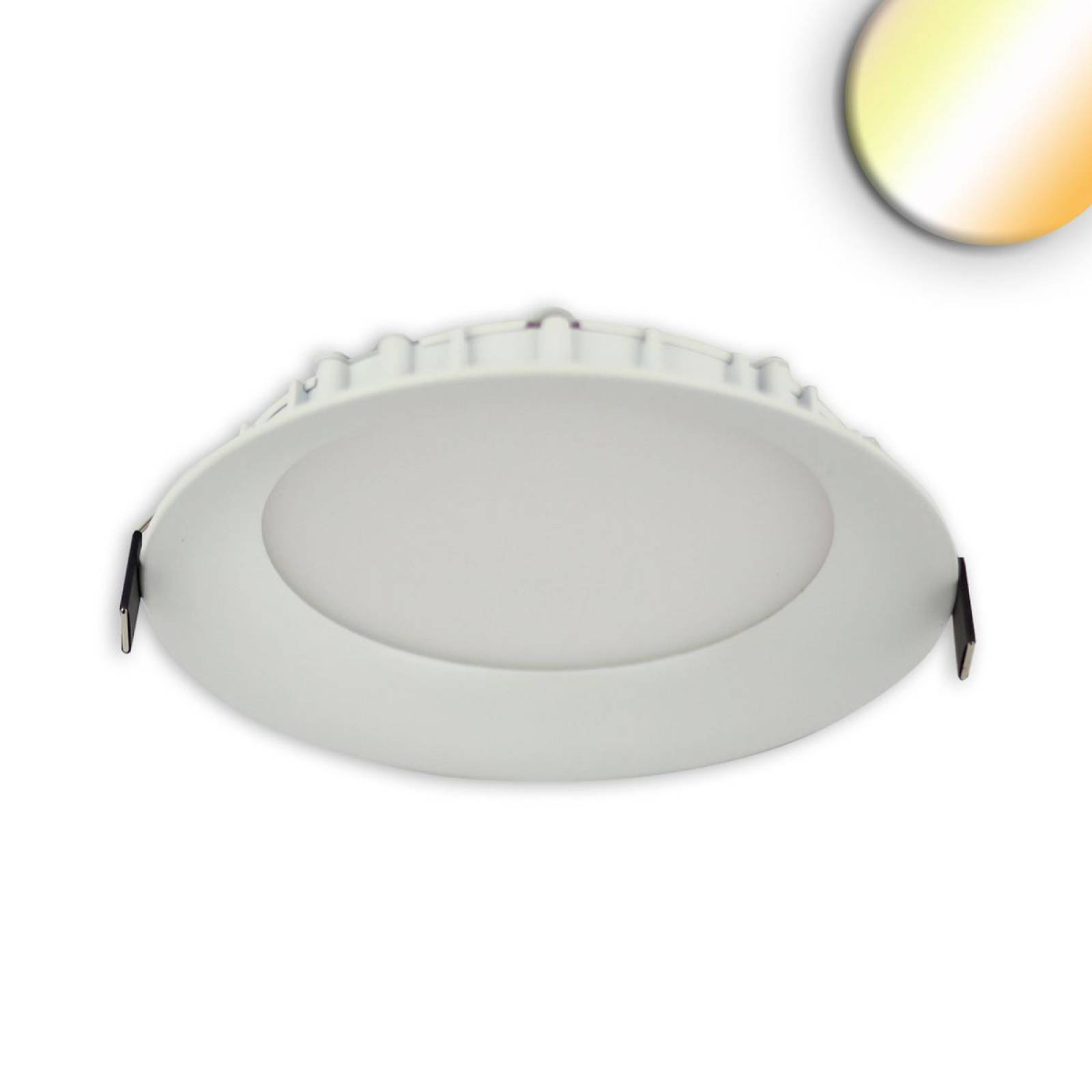 LED Downlight ColorSwitch 2600K/3100K/4000K, ultraflach, 15W, dim,CRI:90, 1100lm