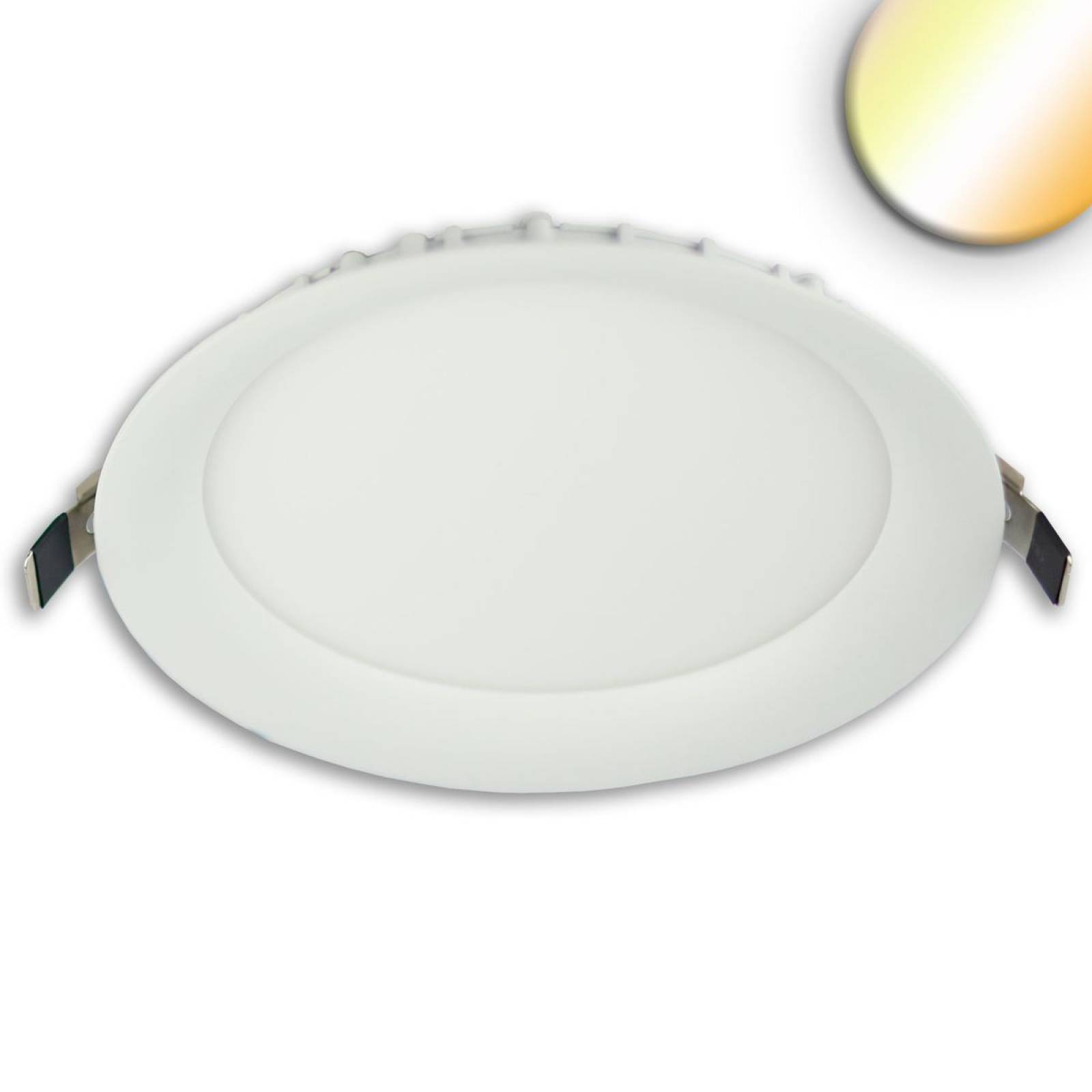 LED Downlight ColorSwitch 2600K/3100K/4000K, ultraflach, 24W, dim,CRI:90, 1950lm