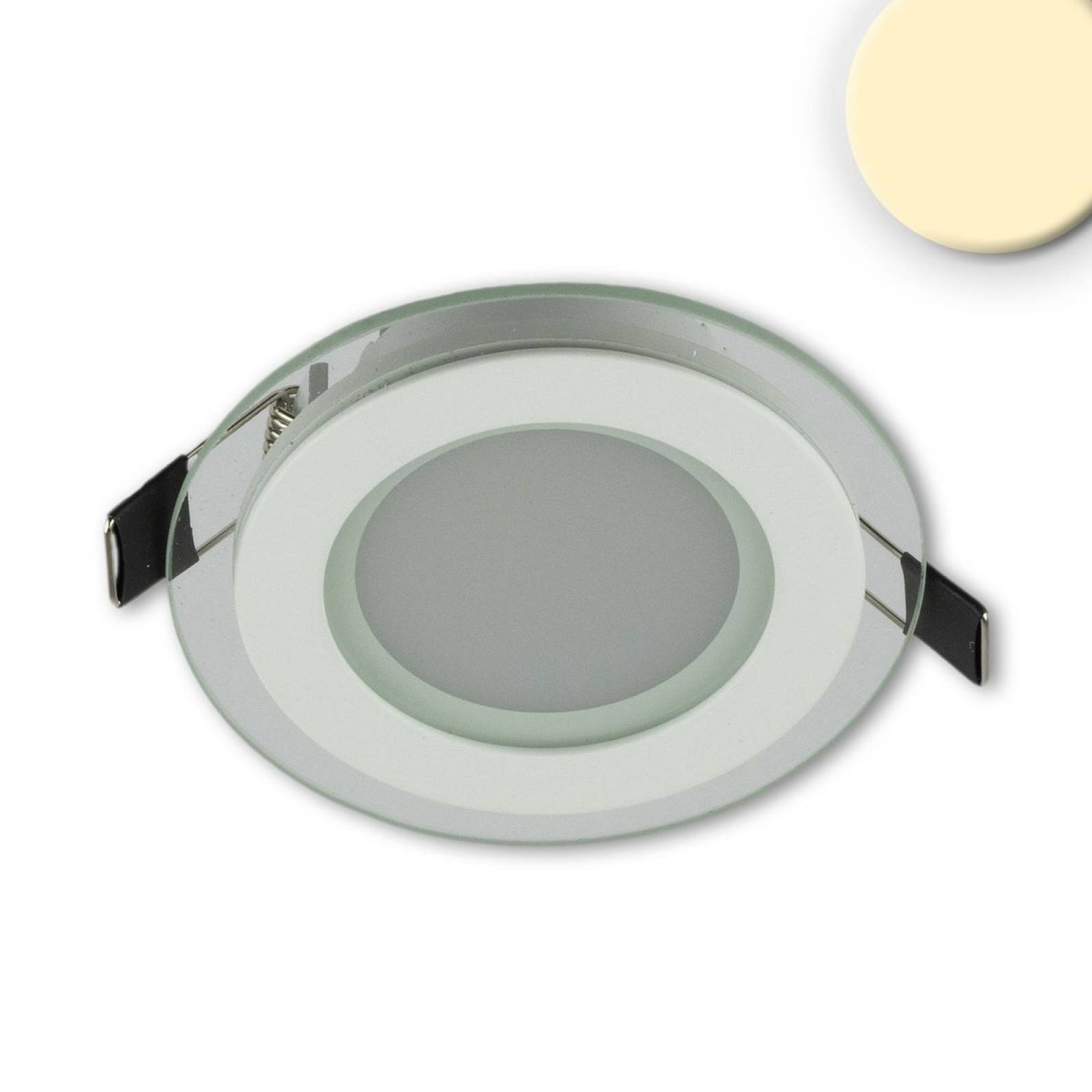 LED Downlight ,Glas, 8W, seitl abstrahlend, ww, 120�, , 2800K, 350lm, CRI:82