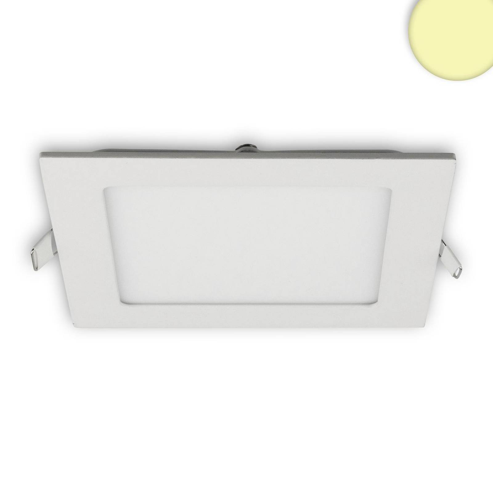 LED Downlight ultraflach eckig wei� dim. 9W warmwei� 3000K CRI:80 600lm