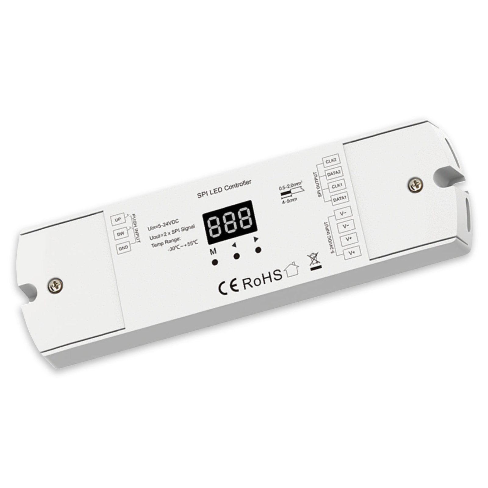 LED Dual Push SPI Controller, 5�24V DC, 15A, f�r 8�960 Pixel
