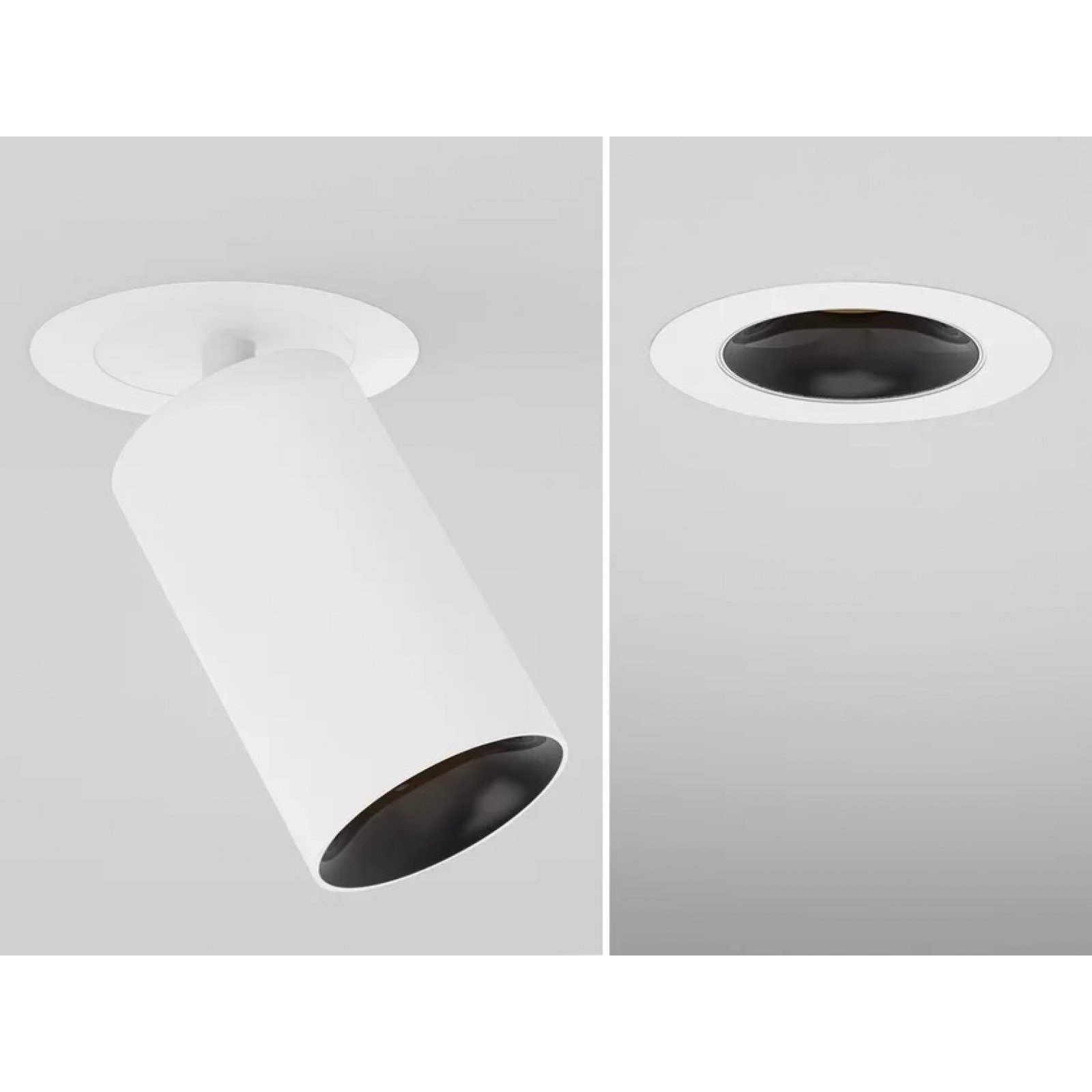 LED Einbau-Aufbaustrahler versenkbar Dark Night S 2In1, wei�-schwarz, 40�