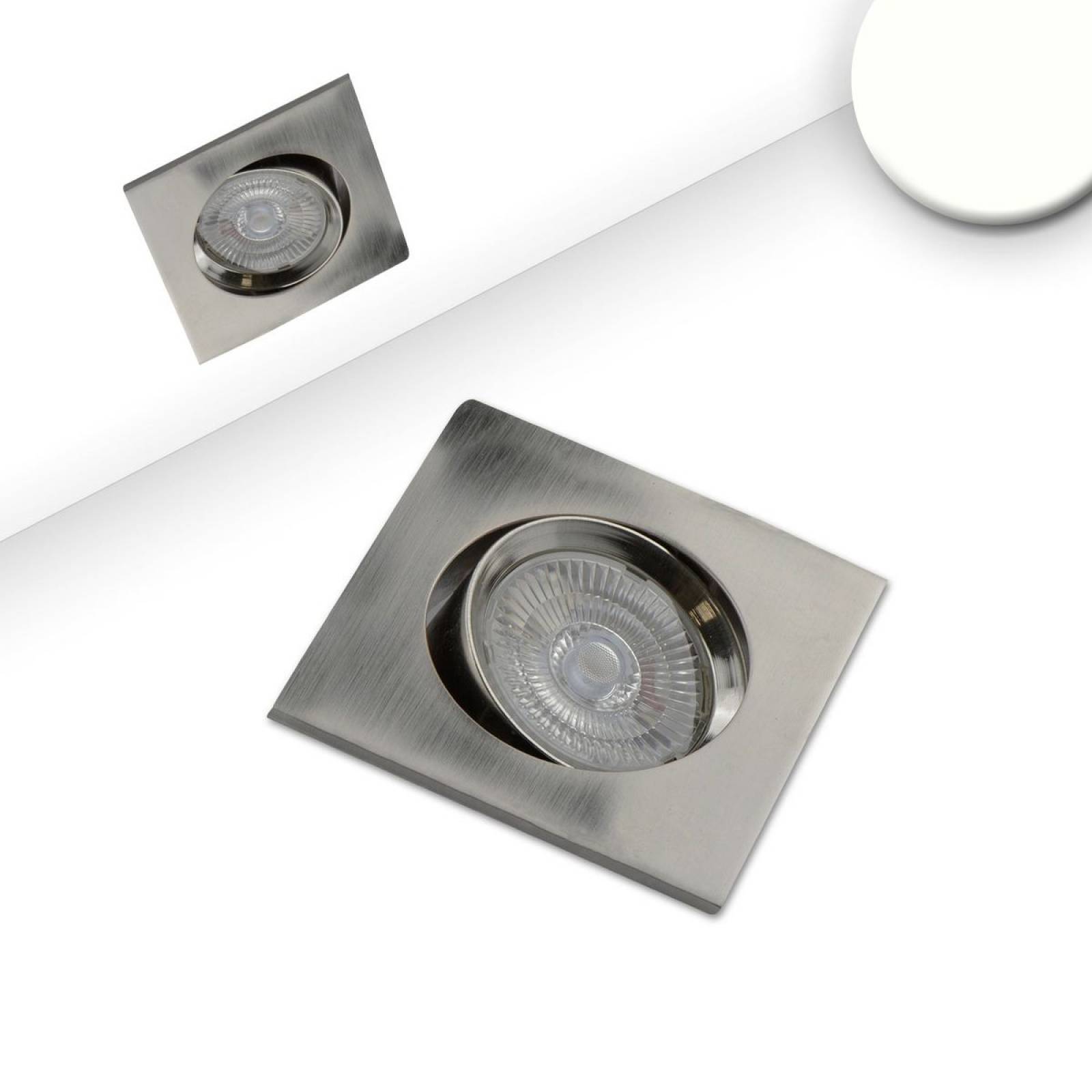 LED Einbauleuchte Slim68 Alu geb�rstet, eckig, 9W, neutralwei�, dimmbar