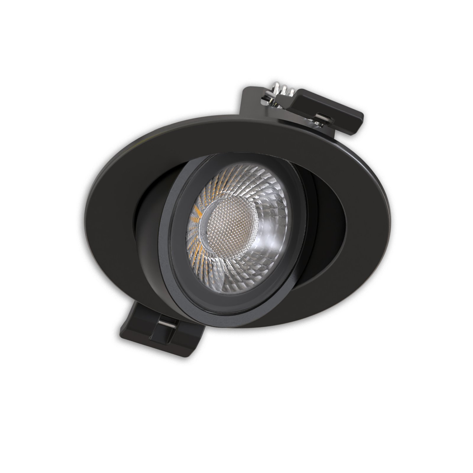 LED Einbauleuchte Sphere-68 schwenkbar, 6W, 40� Akzent, ColorSwitch 2700/3000/4000K, CRI90, schwarz,