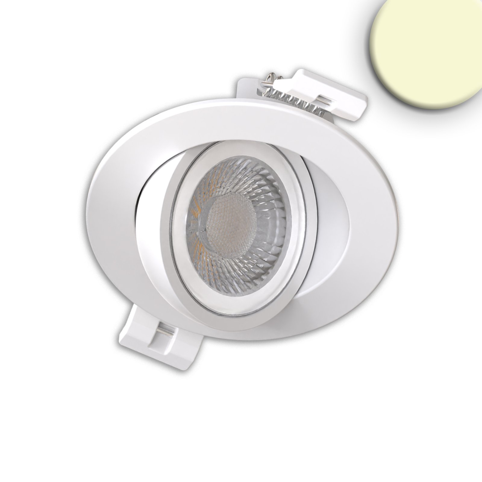 LED Einbauleuchte Sphere-68 schwenkbar, 6W, 40�, ColorSwitch 2700/3000/4000K, wei�