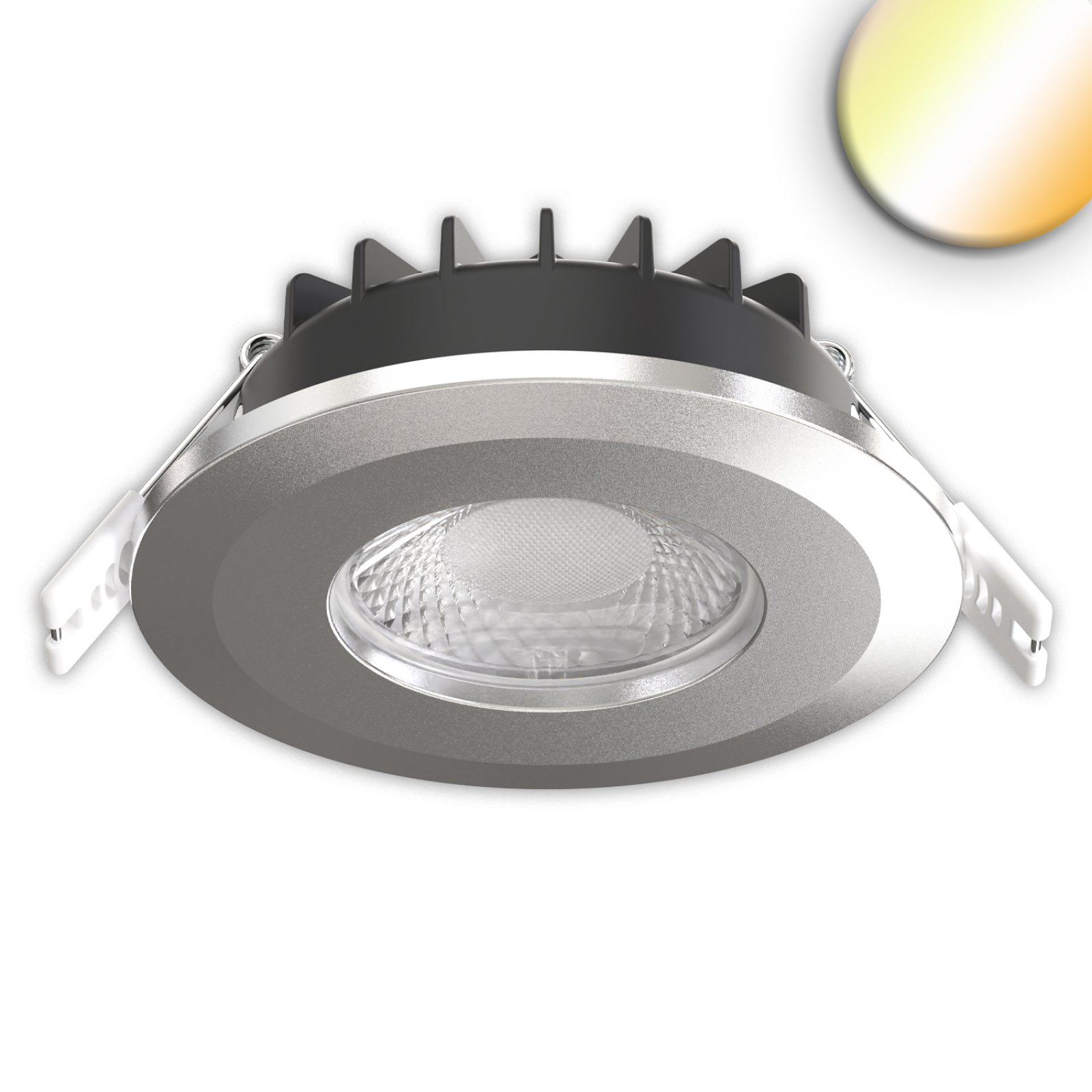 LED Einbauleuchte Vario-68, 6W, 60�, ColorSwitch 2700/3000/4000/6000K, IP65, CRI90, chrom