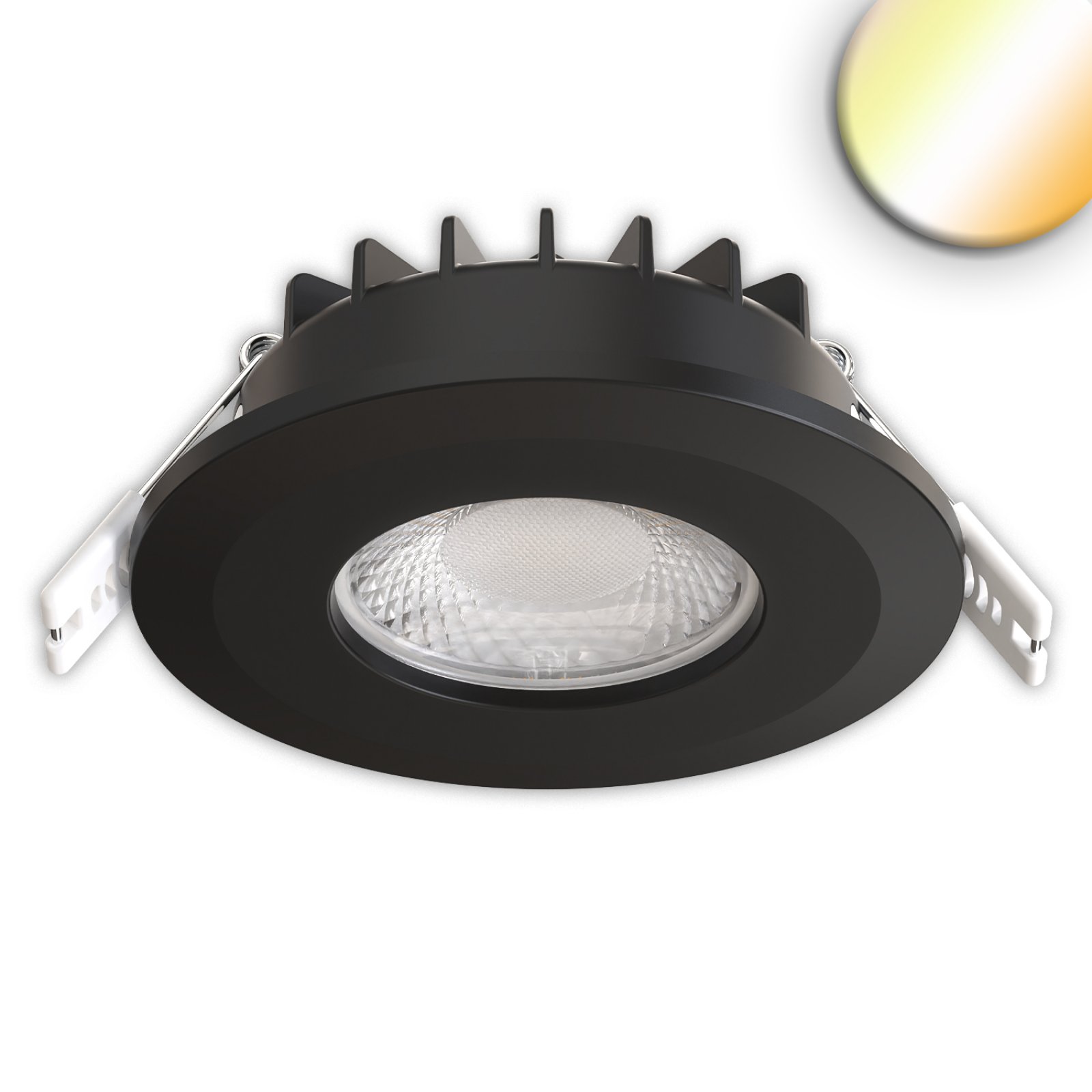 LED Einbauleuchte Vario-68, 6W, 60�, ColorSwitch 2700/3000/4000/6000K, IP65, CRI90, schwarz
