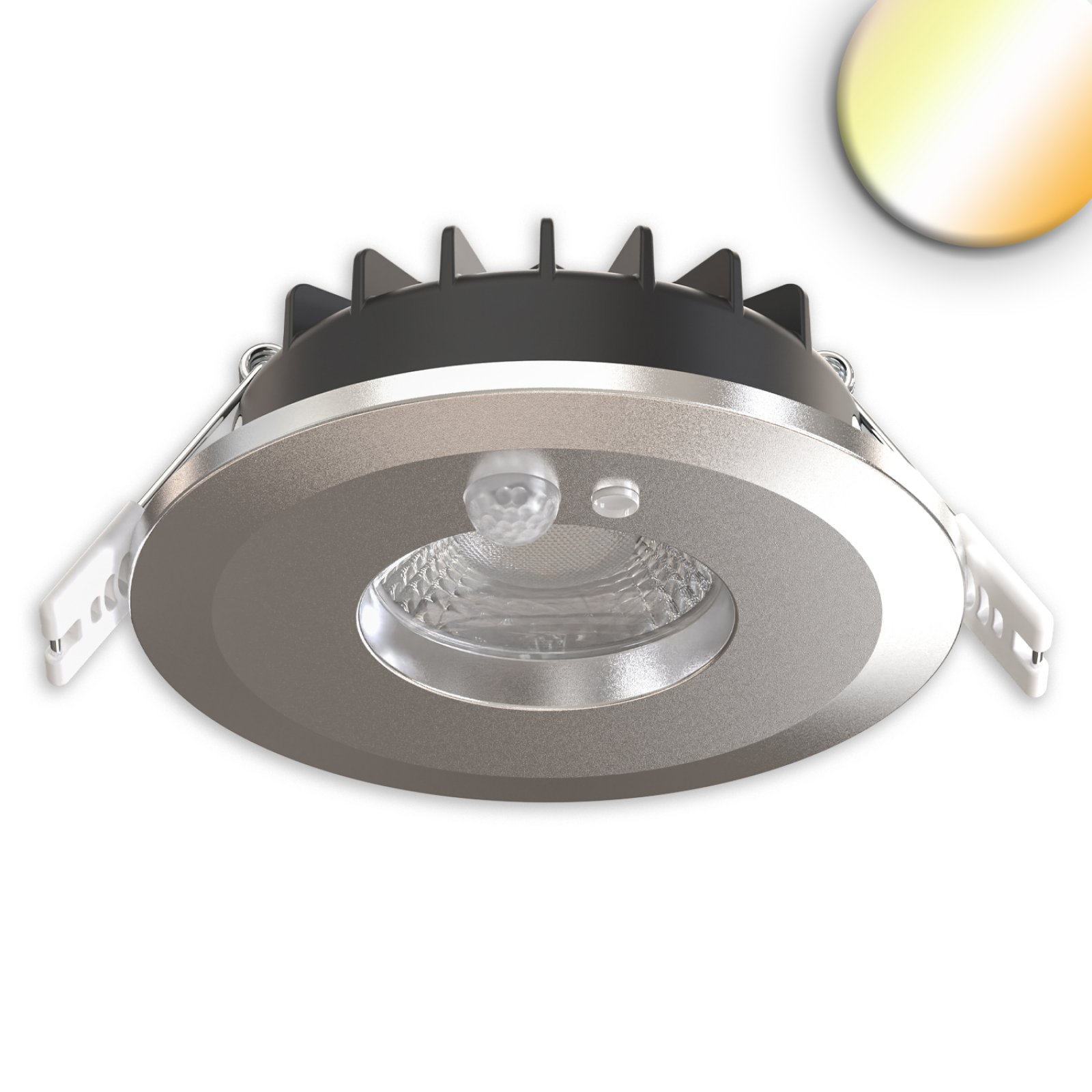 LED Einbauleuchte Vario-68 mit PIR-Sensor 6W, 60�, ColorSwitch 2700/3000/4000/6000K, IP65, CRI90