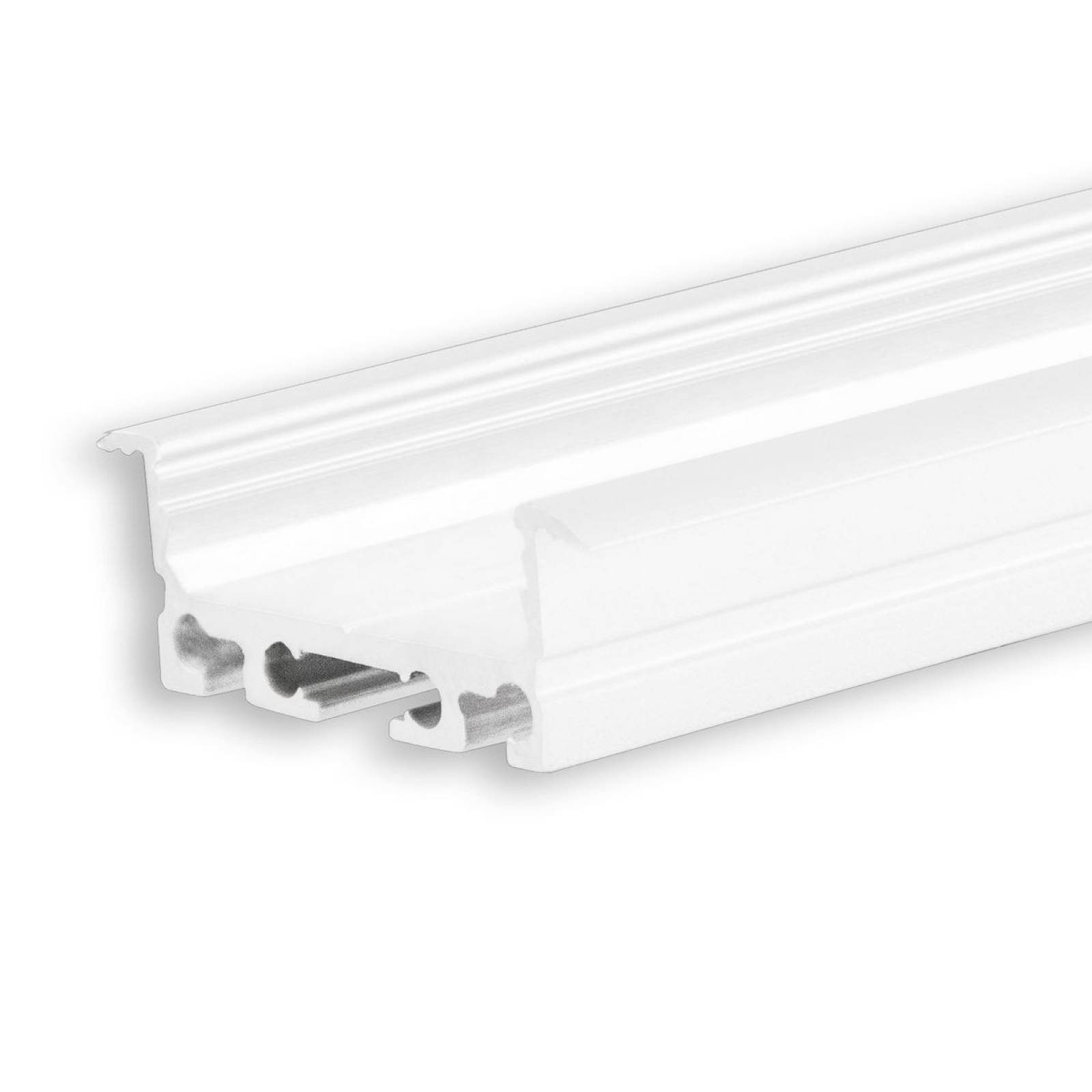 LED Einbauprofil DIVE20 FLAT Aluminium wei� pulverbeschichtet RAL9010, 200cm