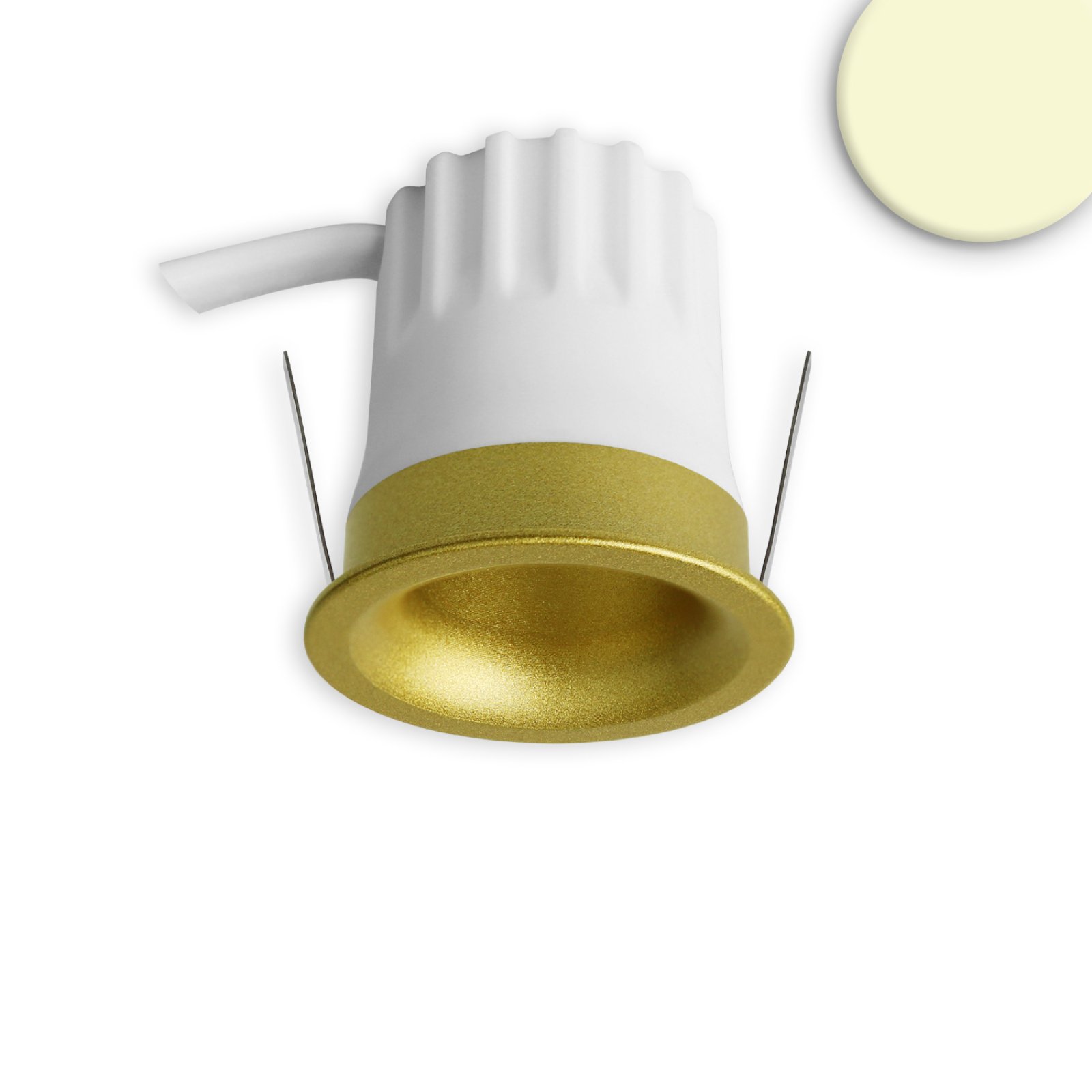 LED Einbaustrahler BACK32, gold, 5W, CRI90, 2700K warmwei�, Honeycomb, dimmbar