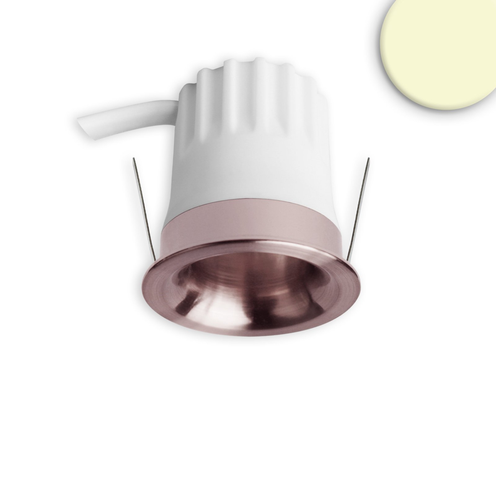 LED Einbaustrahler BACK32, rosegold, 5W, CRI90, 2700K warmwei�, Honeycomb, dimmbar