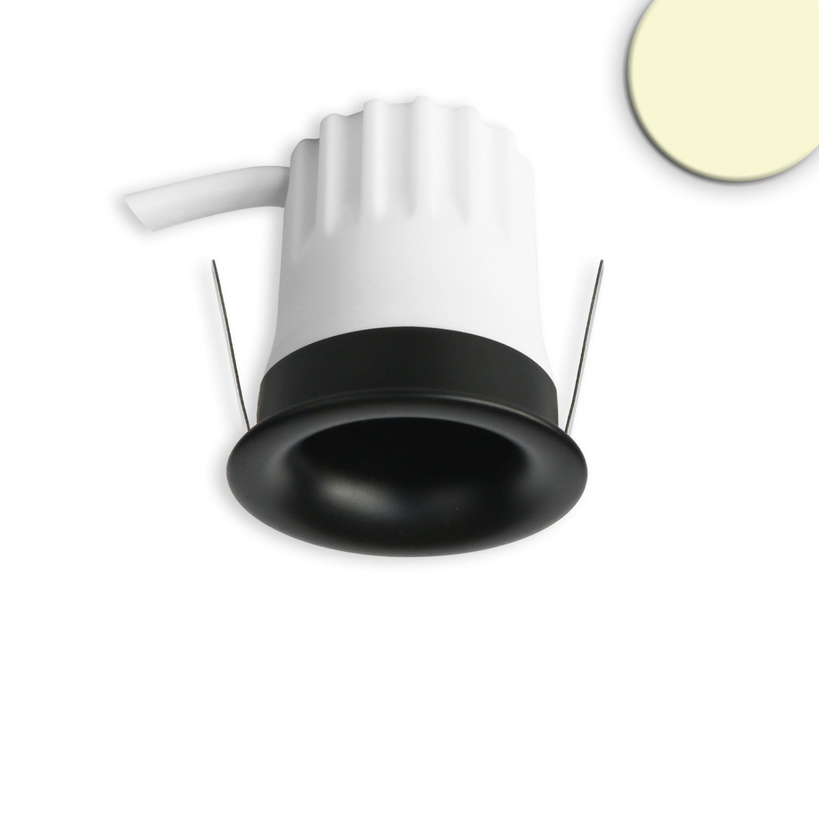LED Einbaustrahler BACK32, schwarz matt, 5W, CRI90, 2700K warmwei�, Honeycomb, dimmbar