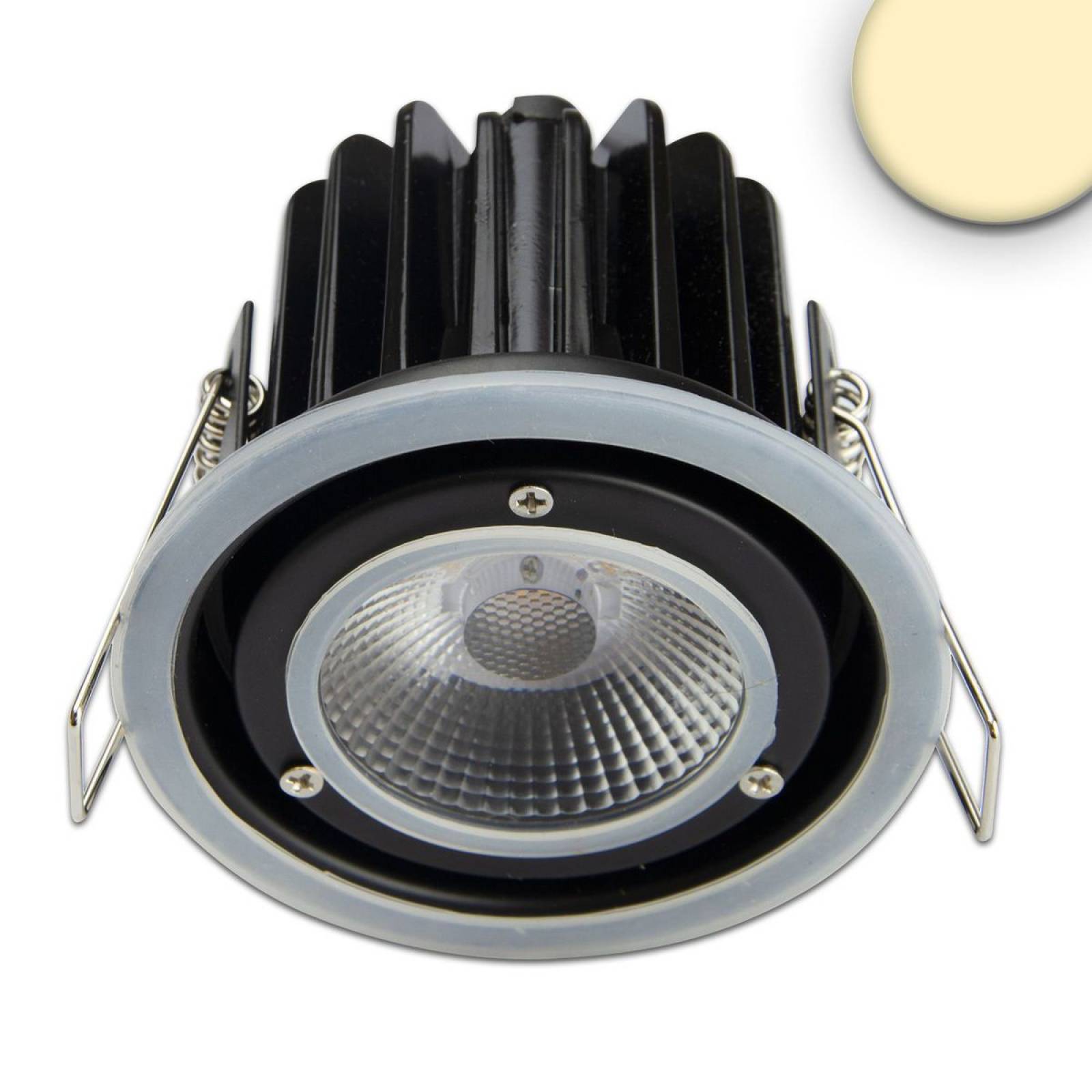 LED Einbaustrahler Sys-68 MiniAMP, 8W, 24V DC, 3000K, CRI80, dimmbar