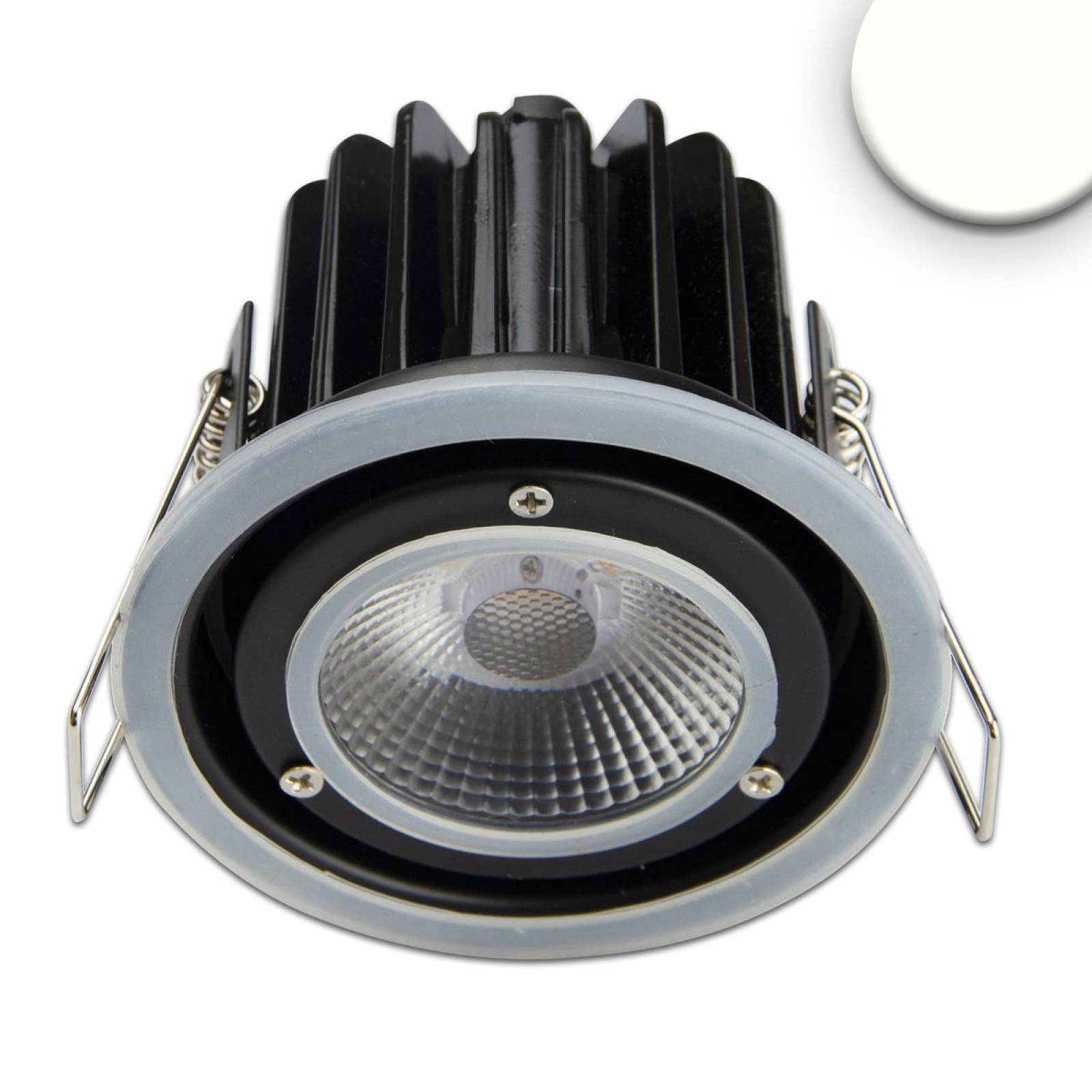 LED Einbaustrahler Sys-68 MiniAMP, 8W, 24V DC, 4000K, CRI80, dimmbar