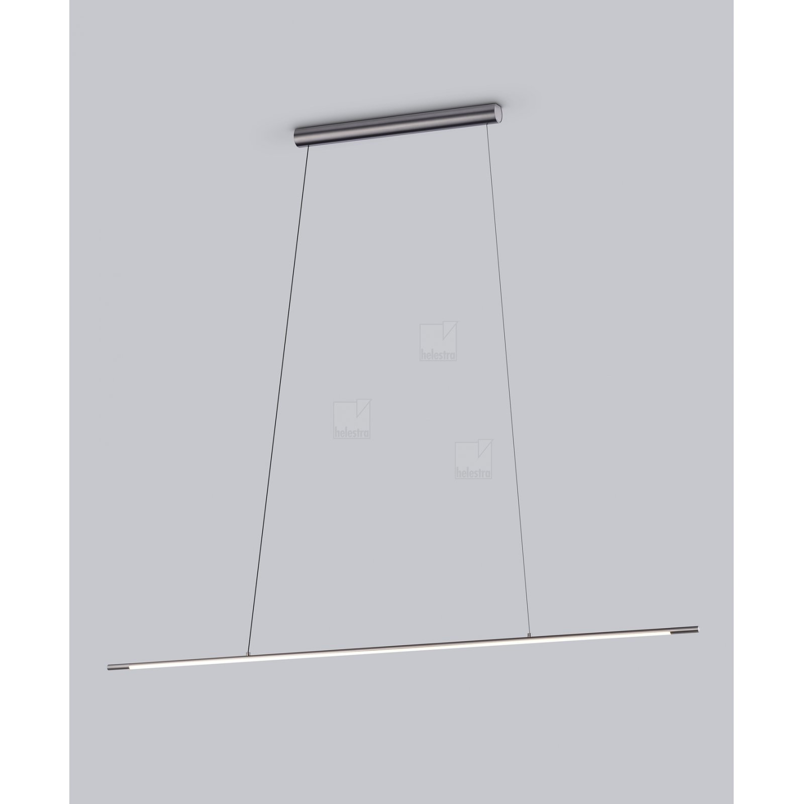 LED H�nge-/Pendelleuchte LEDA 1,55m, titangrau 15mm, 1120lm