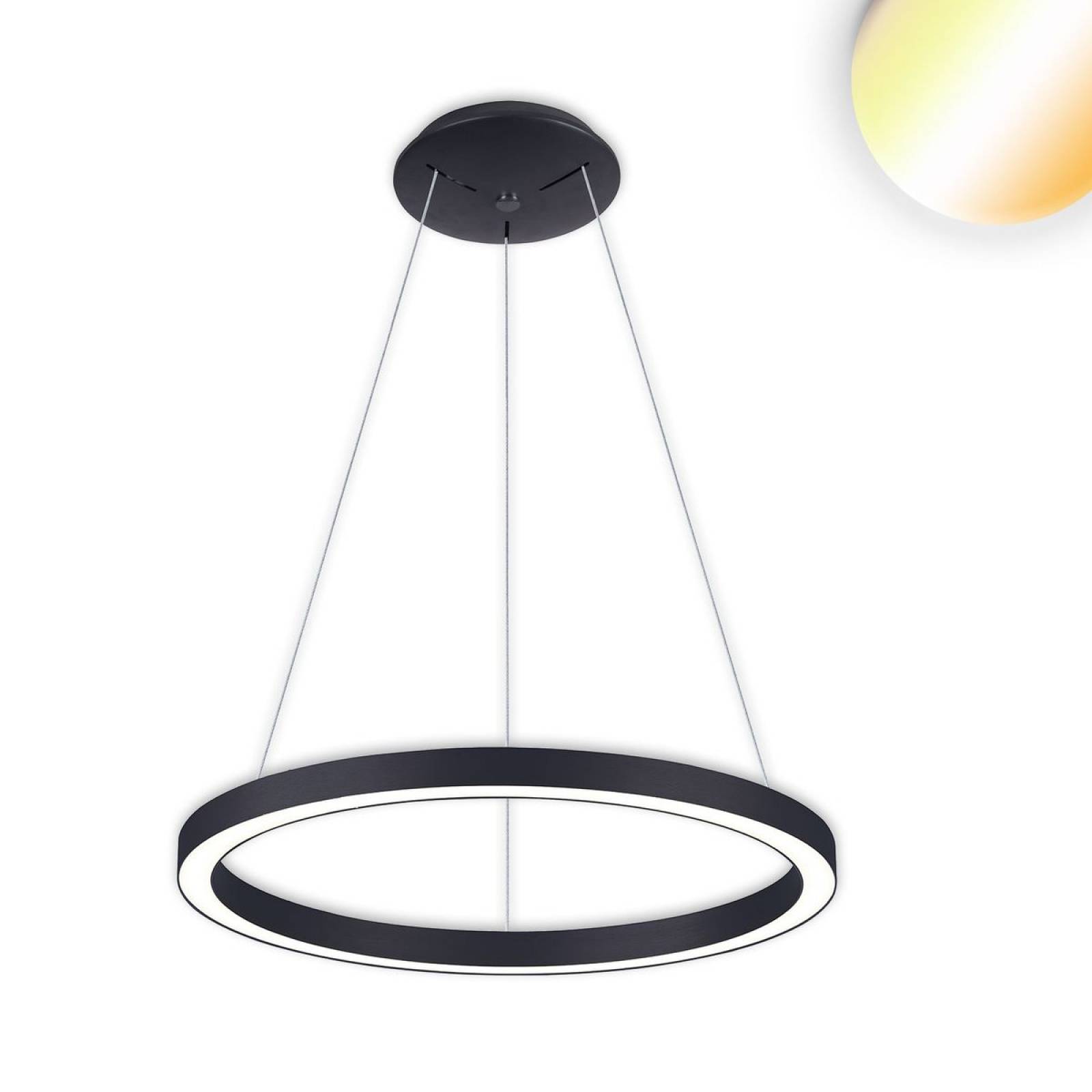 LED H�ngeleuchte Circle 580 schwarz, 48W, rund, ColorSwitch 3000/3500/4000K, dimmbar
