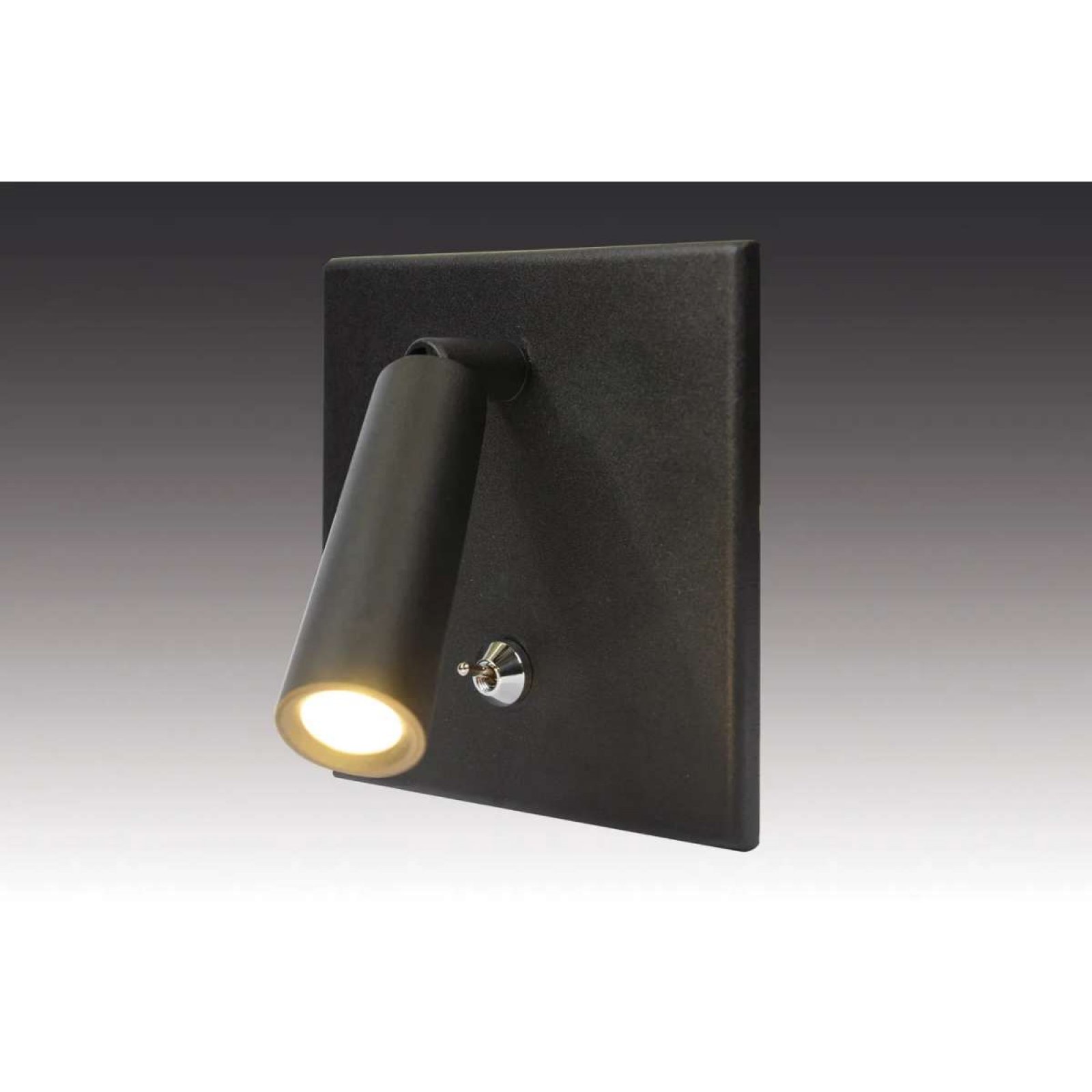 LED Leseleuchte mit Schalter Ein-/Anbau 3W dreh-schwenkbar, schwarz