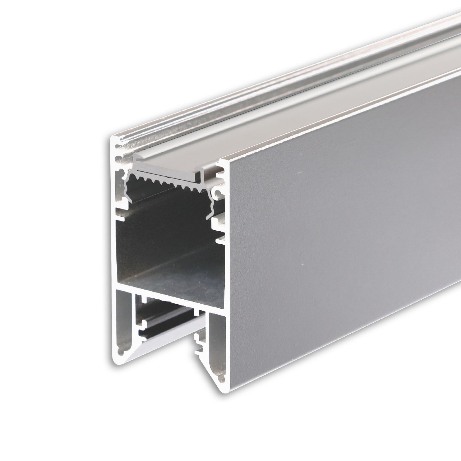 LED Leuchtenprofil HALON, Alu-Profil silber pulverbeschichtet, 3m, mit einklickbarem K�hlstreifen