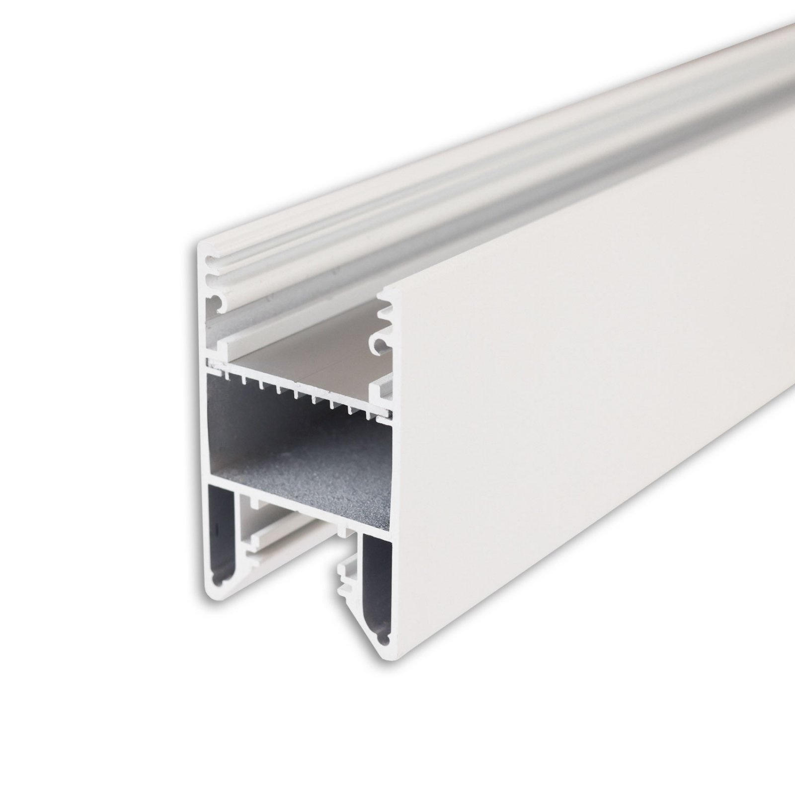 LED Leuchtenprofil HALON, Alu-Profil wei� RAL 9003, 2m, K�hlstreifen schiebbar