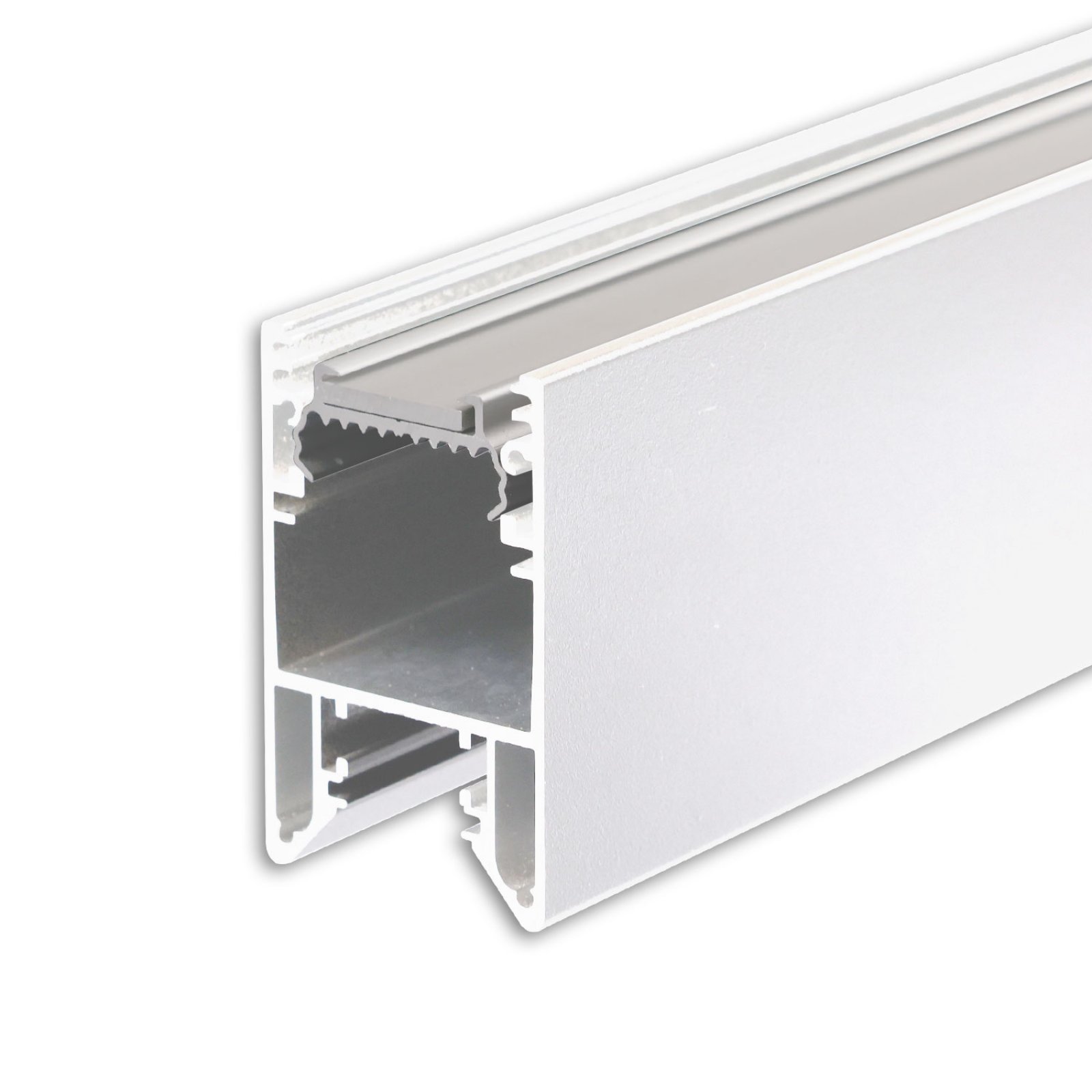 LED Leuchtenprofil HALON, Alu-Profil wei� RAL 9003, 2m, mit einklickbarem K�hlstreifen