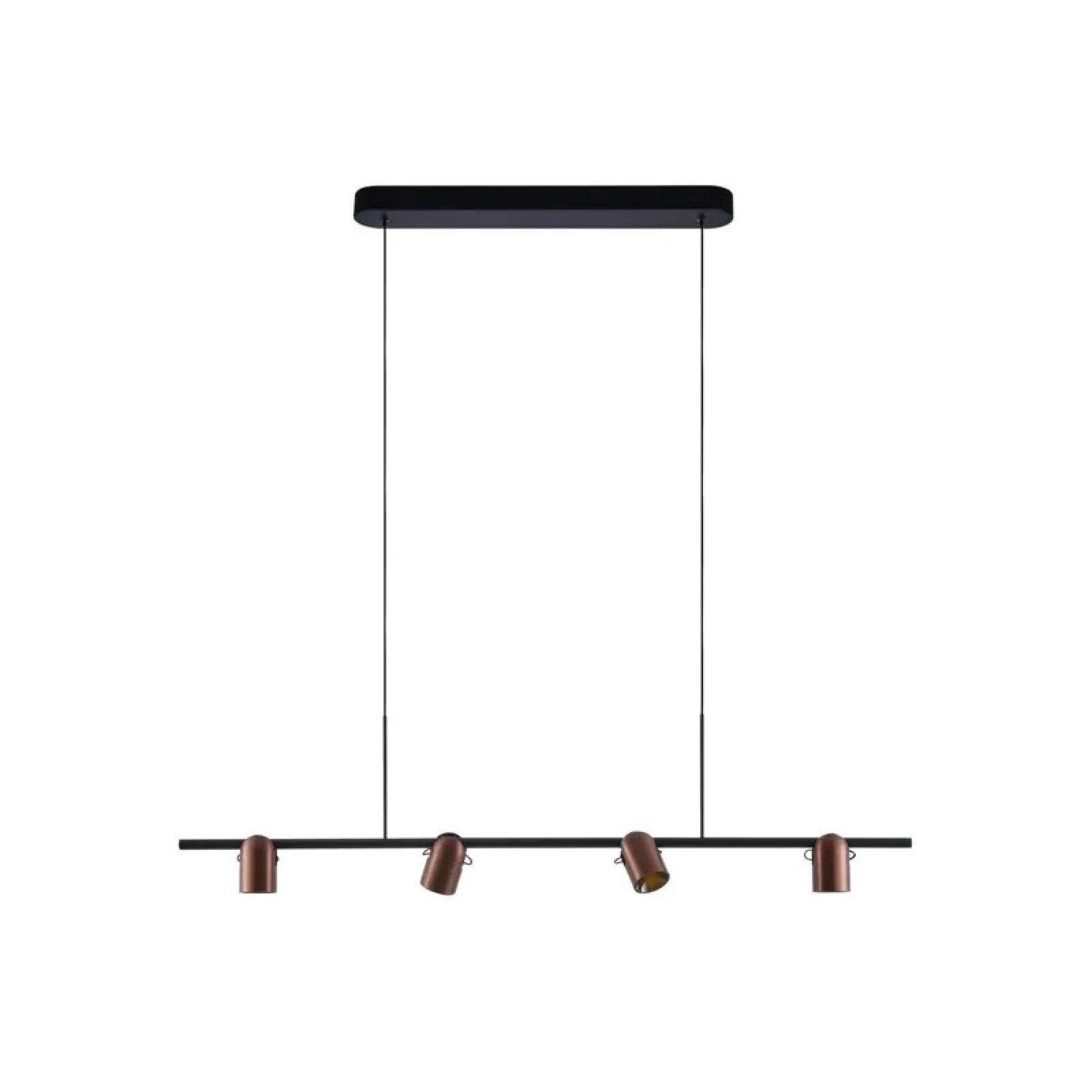 LED Mehrfachpendelleuchte NUUN PD dreh-/schwenkbar, dimmbar, schwarz-kaffee