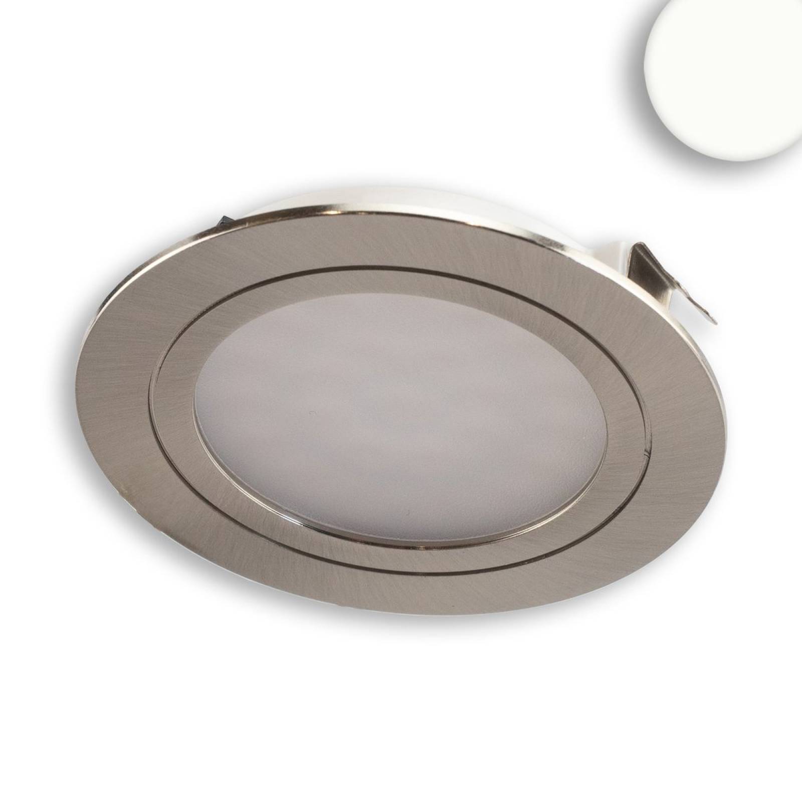 LED M�beleinbaustrahler MiniAMP Alu silber, 2W, 24V DC neutralwei� 4000K, dimmbar