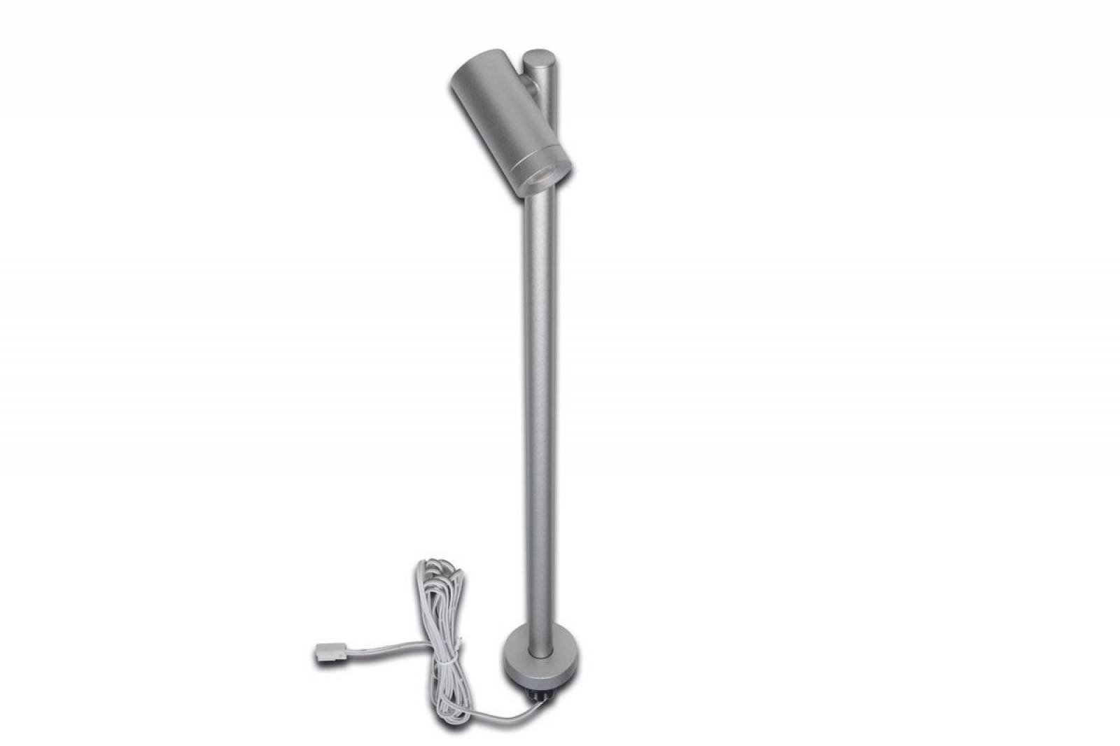 LED Mono Spot Vitrinenstrahler Alu silber 4000K, 24V 3W 150lm CRI90