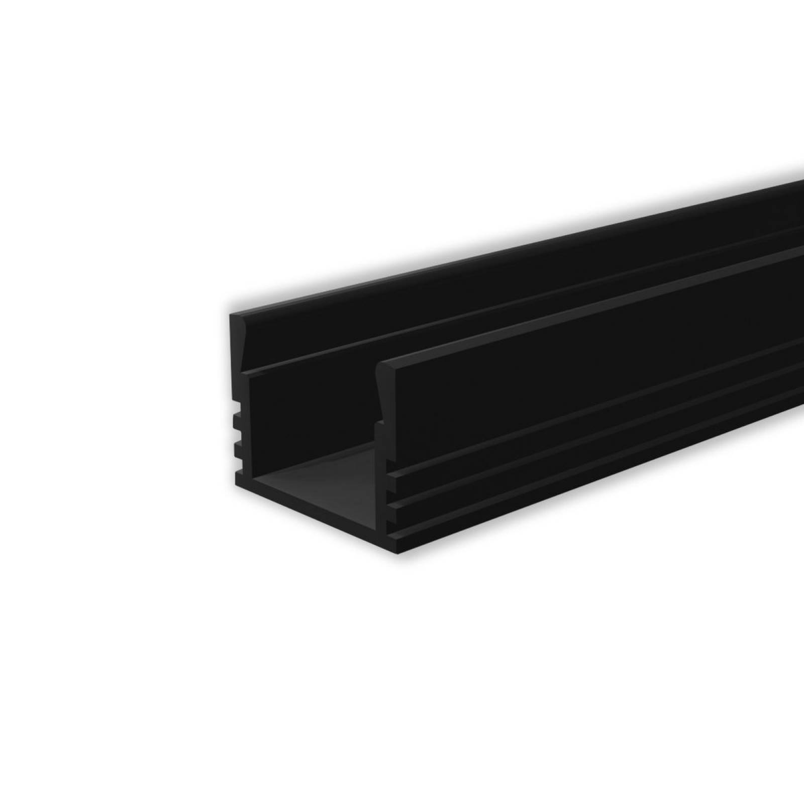 LED Montageprofil MAXI-AB V2, schwarz RAL9005 L: 200cm