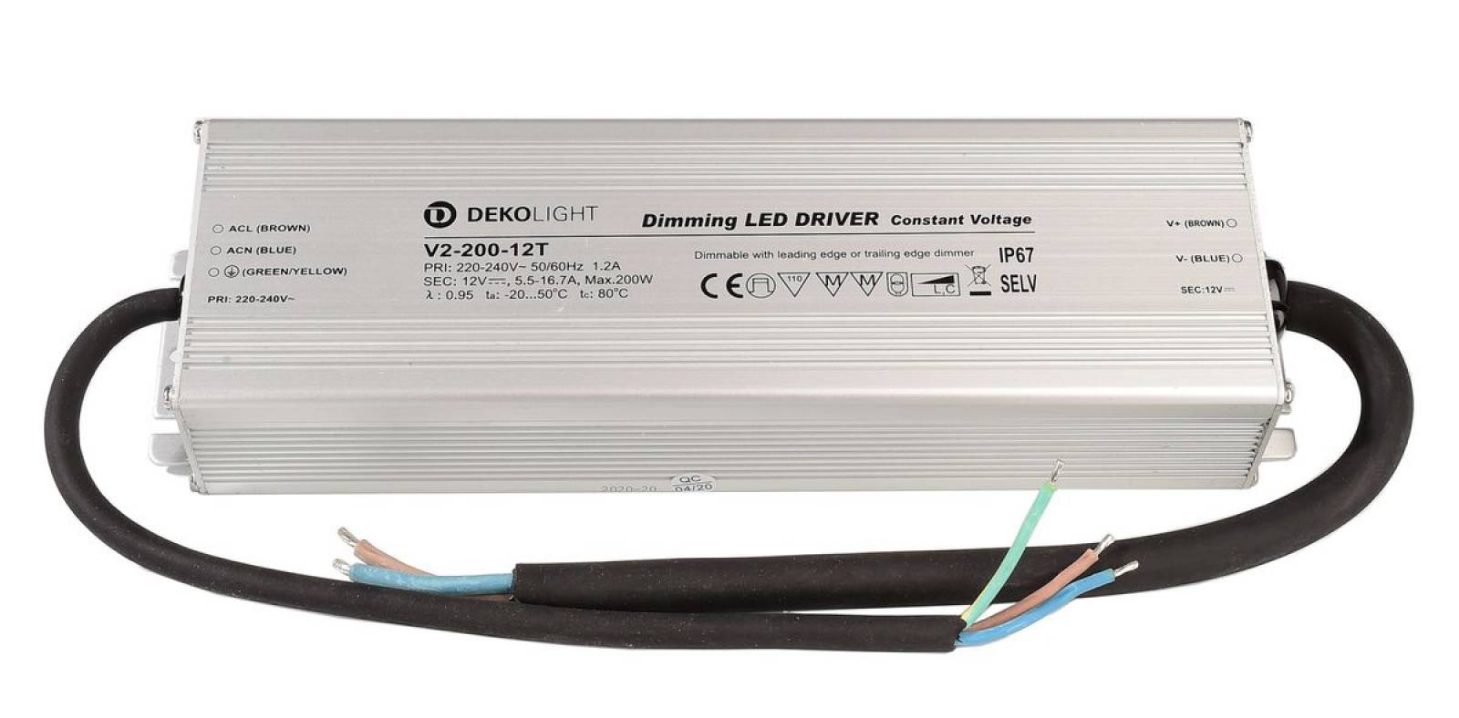 LED-Netzger�t 12V/DC 66-200W IP67 TRIAC dimmbar