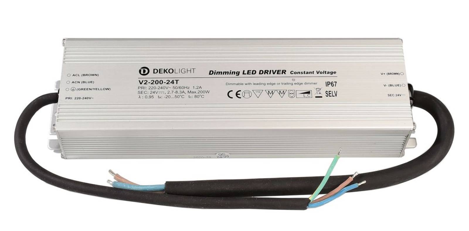 LED-Netzger�t 24V/DC 66-200W IP67 TRIAC dimmbar