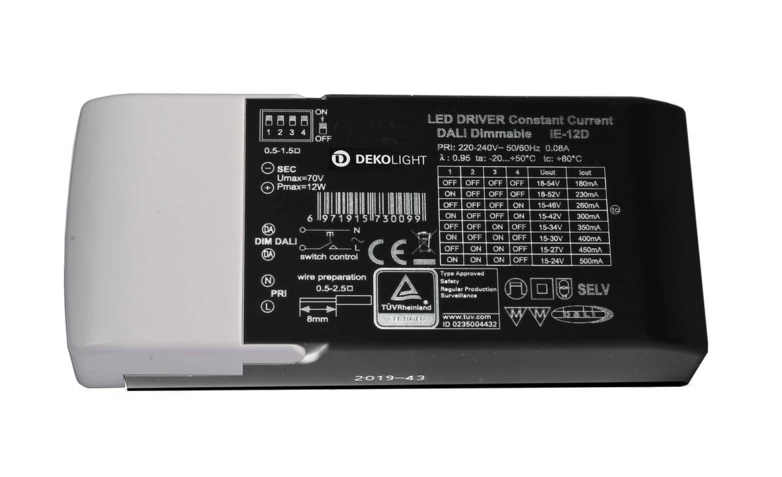 LED-Netzger�t BASIC, DIM, Multi CC, IE-12D dimmbar: DALI-Bus