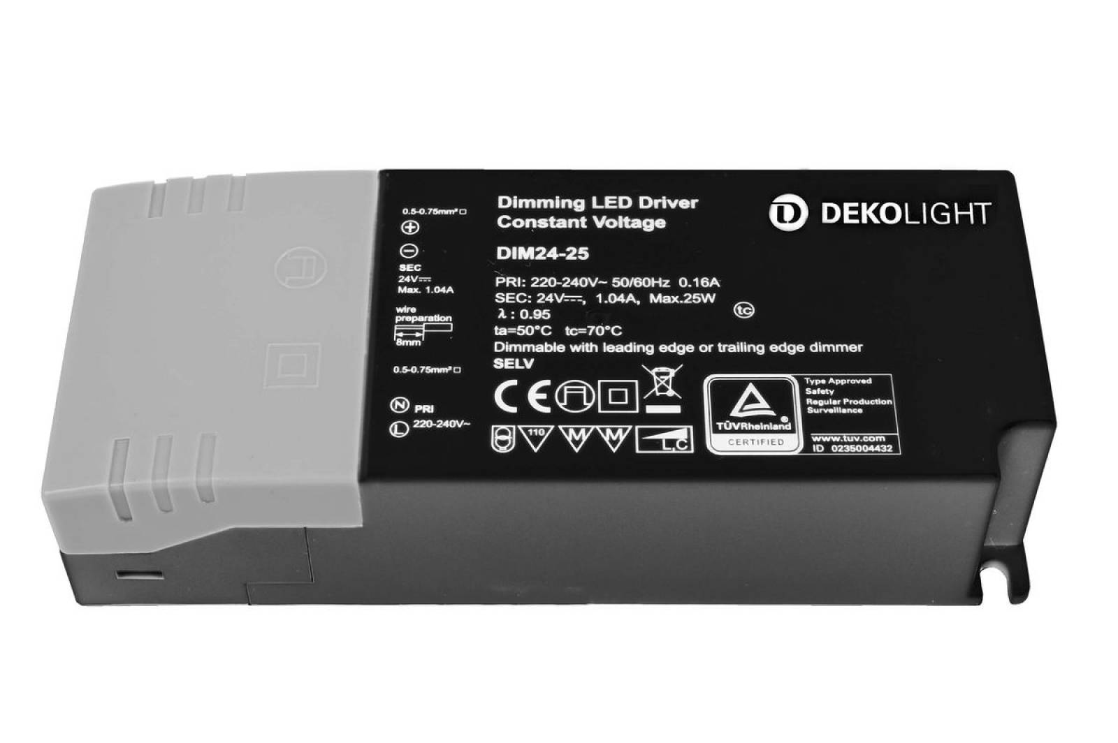 LED-Netzger�t dimmbar 2,5-25W, 24V DC, 105-1040mA
