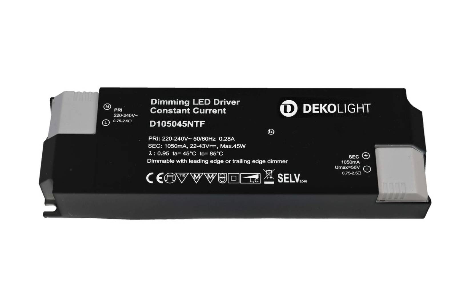 LED-Netzger�t dimmbar 23,5-45W, 22-43V DC, 1050mA