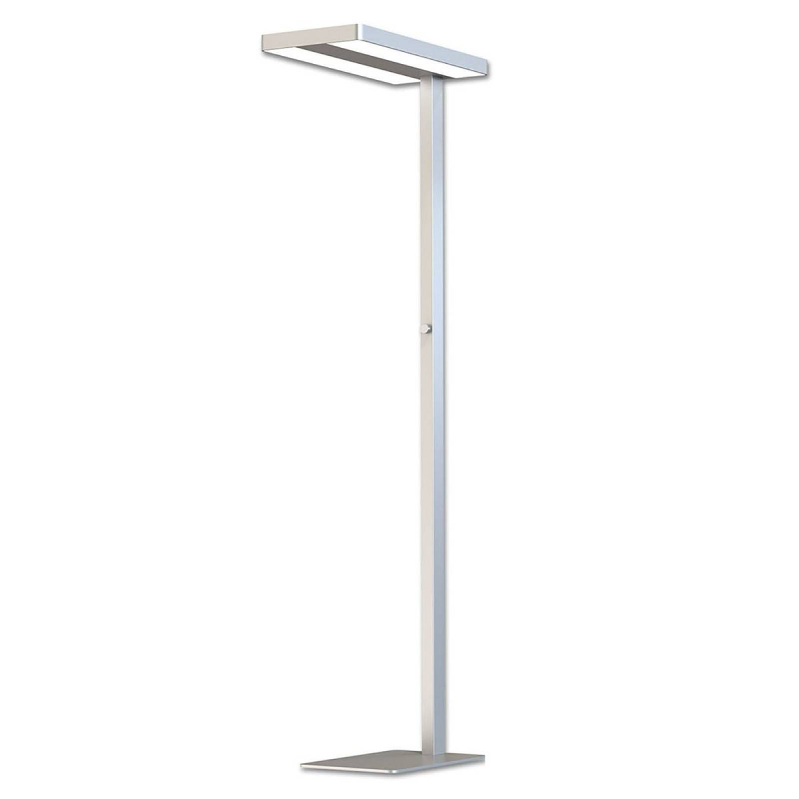 LED Office Pro Stehleuchte Up+Down 80W 4000K UGR<19 silber, mit Licht-/Bewegungssensor, Dimm-Drehreg