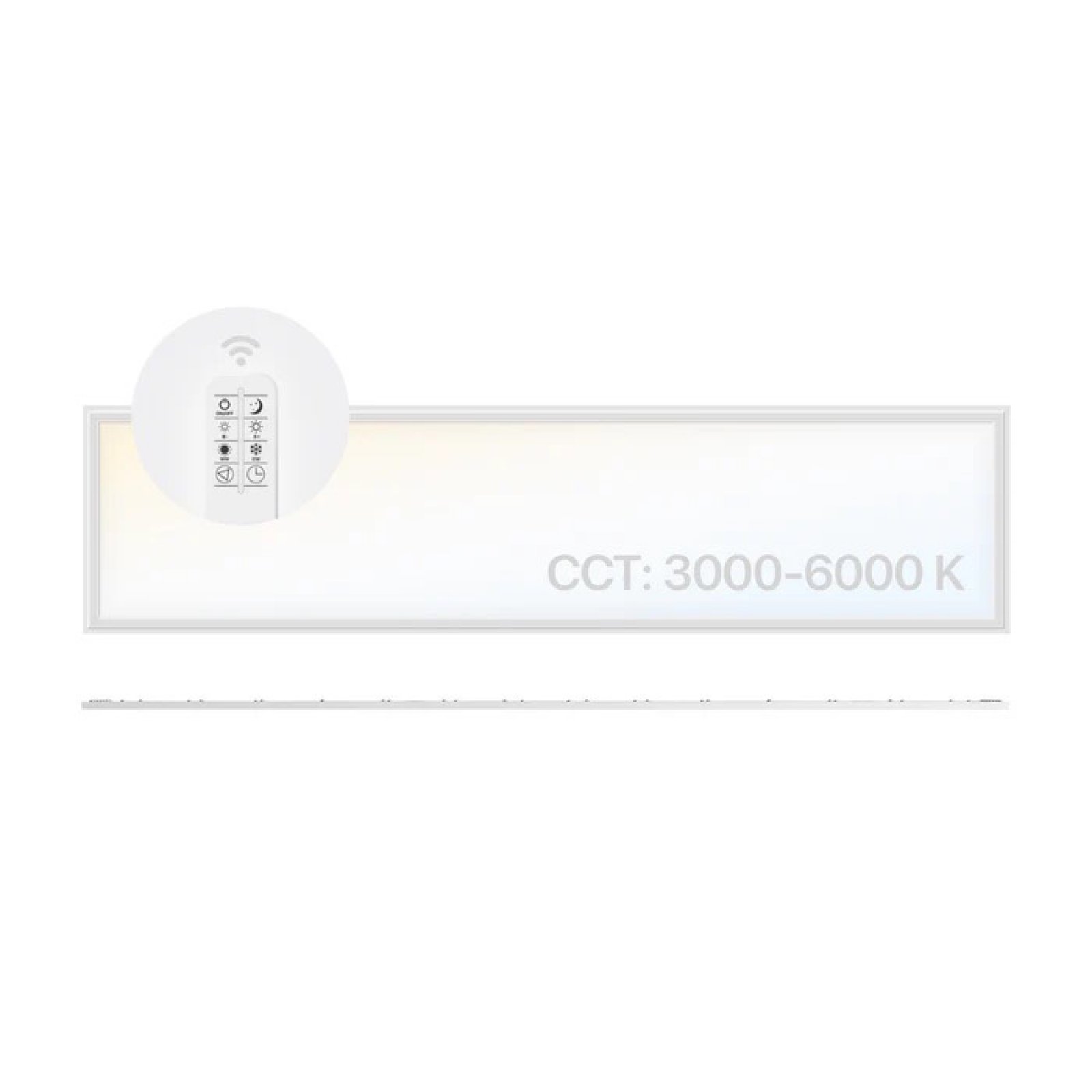 LED Panel 30x120 CRI90 CCT 3000-6000K 3600lm dimmbar mit Trafo und Fernbedienung