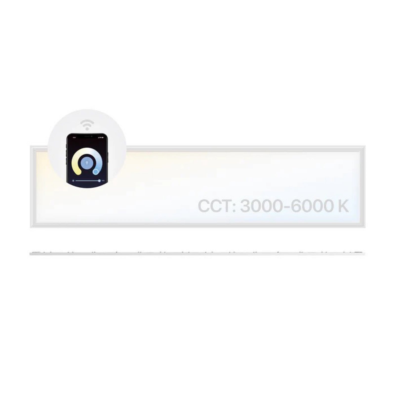 LED Panel 30x120 CRI90 CCT: 3000-6000K 3600lm dimmbar �ber App WLAN (SmartLife-App) mit Trafo