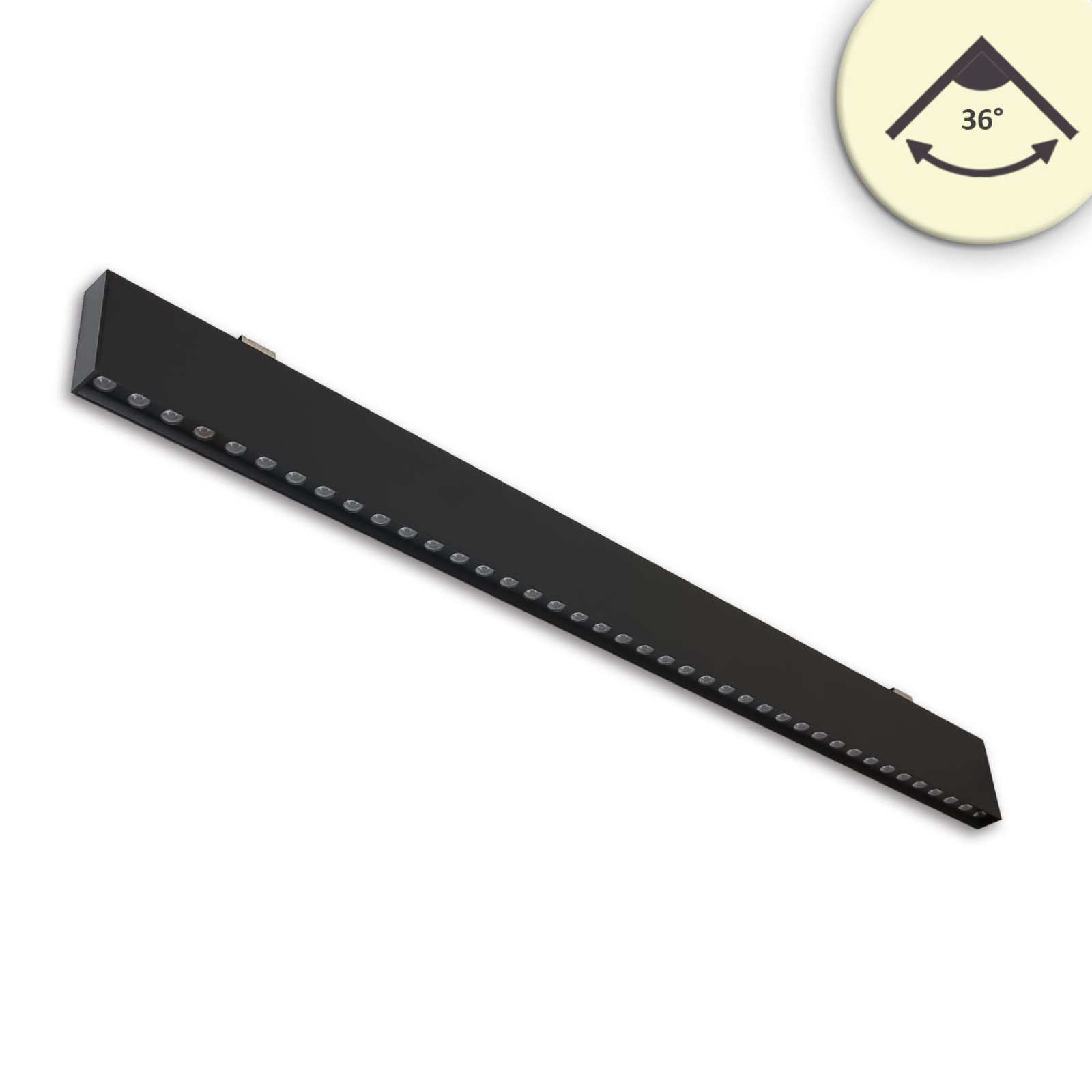 LED Pendel-/H�ngeleuchte Raster B�ro UGR<19, 36�, 120cm, schwarz, 30W, DALI dimmbar