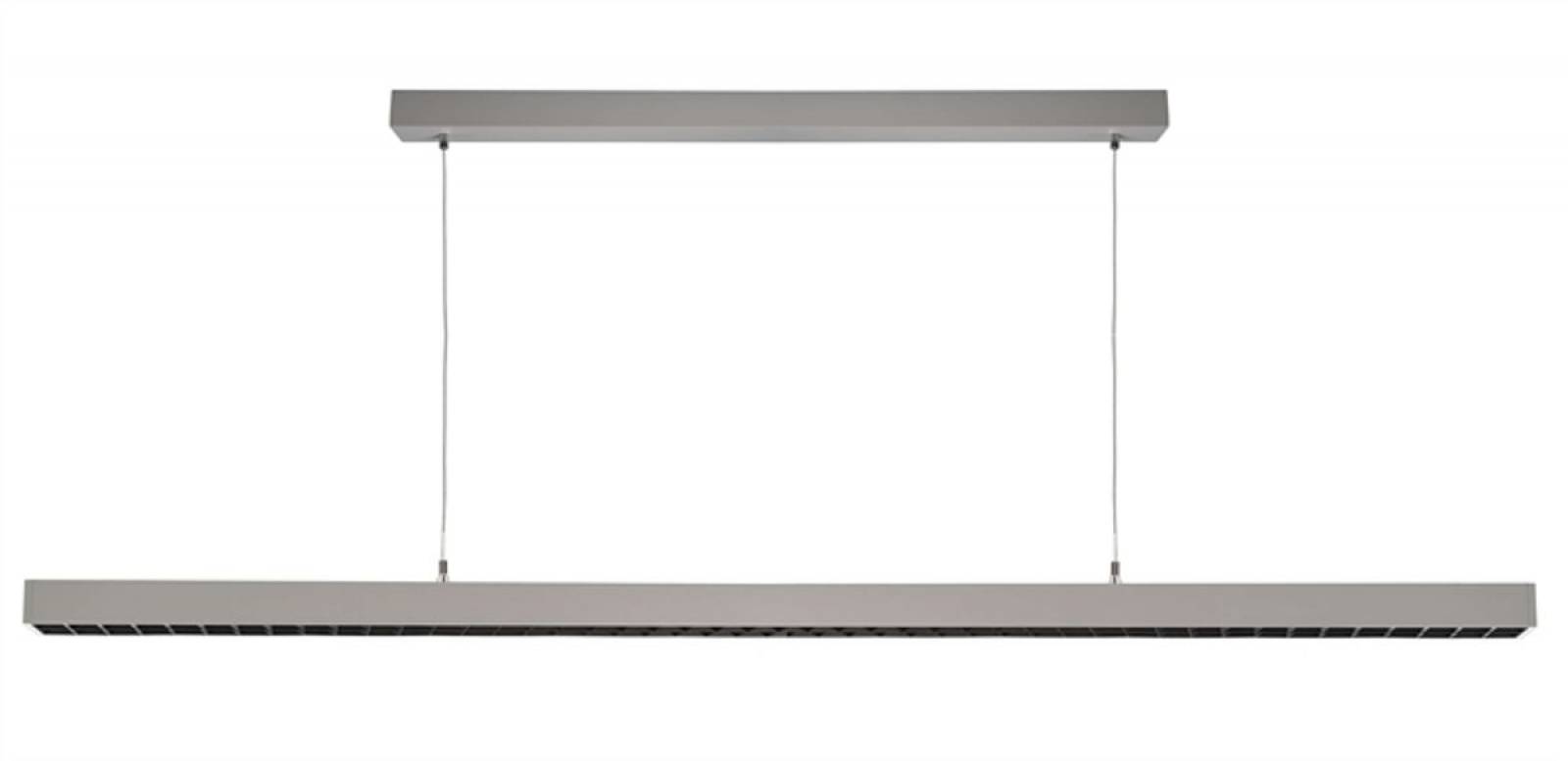 LED Pendelleuchte Office Three DALI 2.0 dimmbar, 60W direkt indirekt, 4000K, 7000lm, UGR 6 silber