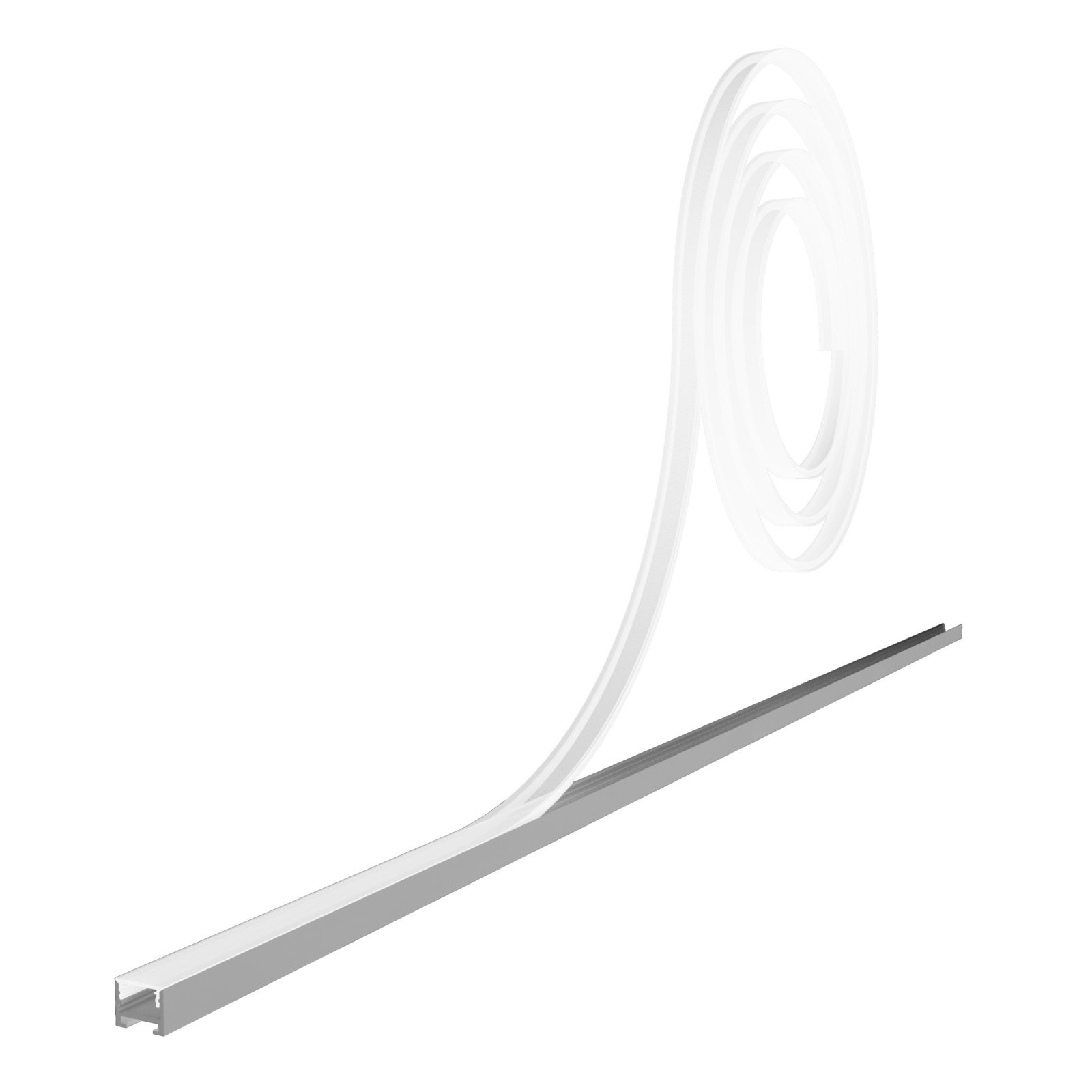 LED Profil Abdeckung Rolle P-10-12, 20m Rolle, klar