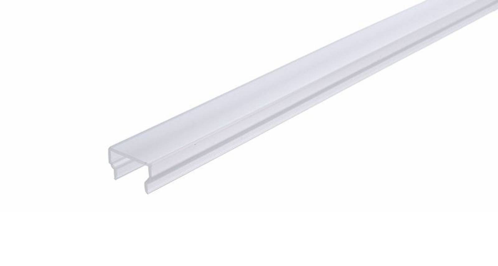 LED Profil Abdeckung flach hoch, matt 75%, H-01-10, L: 4m, Breite: 16 mm, H�he: 9,4 mm