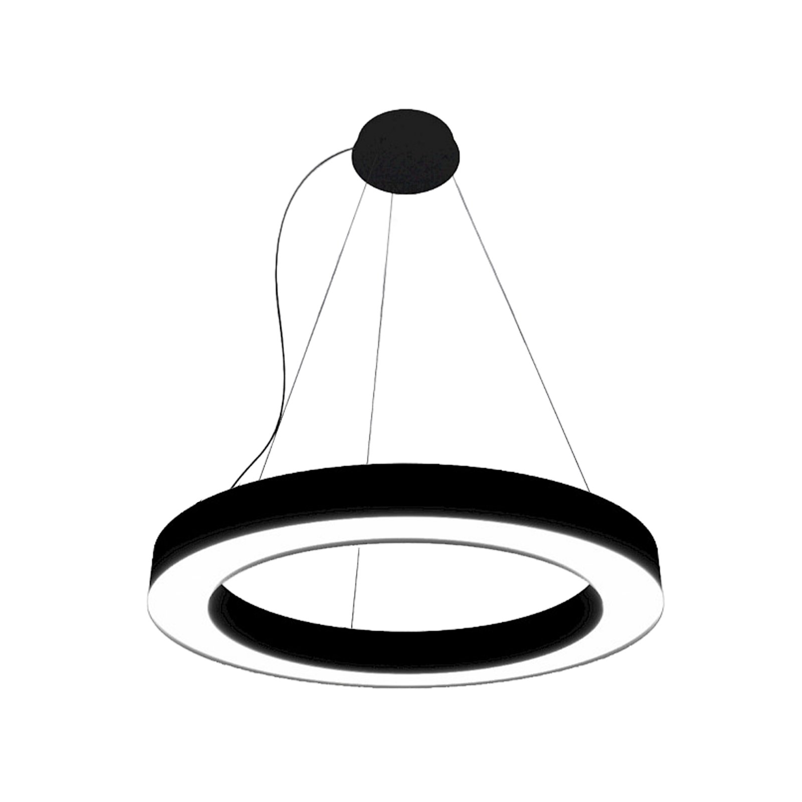 LED Ring Pendelleuchte IP54 au�en 95cm schwarz-matt, 65W SWITCH & DALI, 2700K